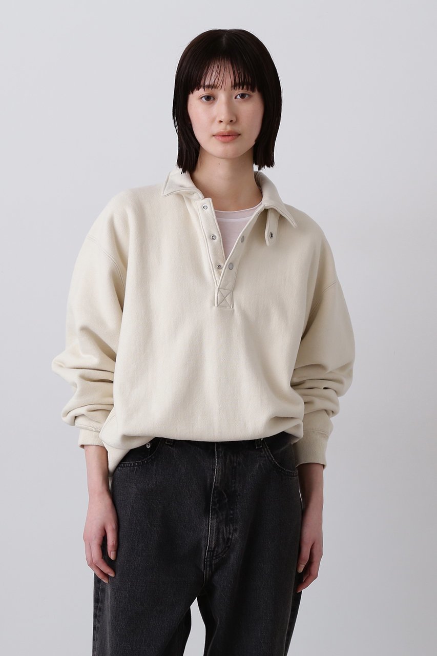 【イレーヴ/YLEVE】のHEAVY ウェイト フリース ブリーチ スナップ プルオーバー 人気、トレンドファッション・服の通販 founy(ファニー) 　ファッション　Fashion　レディースファッション　Fashion for Women　トップス・カットソー　Cut & Sew Tops　シャツ・ブラウス・オフィスカジュアル　Elegant Blouses & Button-Ups　レディースパーカー・カジュアルフーディー　Casual Hoodies & Sweatshirts　ロングTシャツ・Tシャツ　Longline T-Shirts & Tees　カジュアルプルオーバー・ニットトップス　Pullovers & Knit Tops / Casual Pullovers　スウェット・クルーネックトップス　Sweatshirts & Crewnecks / Relaxed Fit Sweat Tops　カットソー・ベーシックTシャツ　Cut-and-Sewn Tops / Stretch Tees & Basics　おすすめ　Recommended / Our Picks　スポーティ　Sporty, Casual Athletic　スラックス　Slacks, Dress Pants　フレア　Flare, Flared　ブリーチ　Bleach, Washed Finish　ボトム　Bottoms, Lower Wear　定番　Standard, Basic Item　新作・新入荷　New Arrivals / New In　other-8|ID: prp329100004717810 ipo3291000000034090122