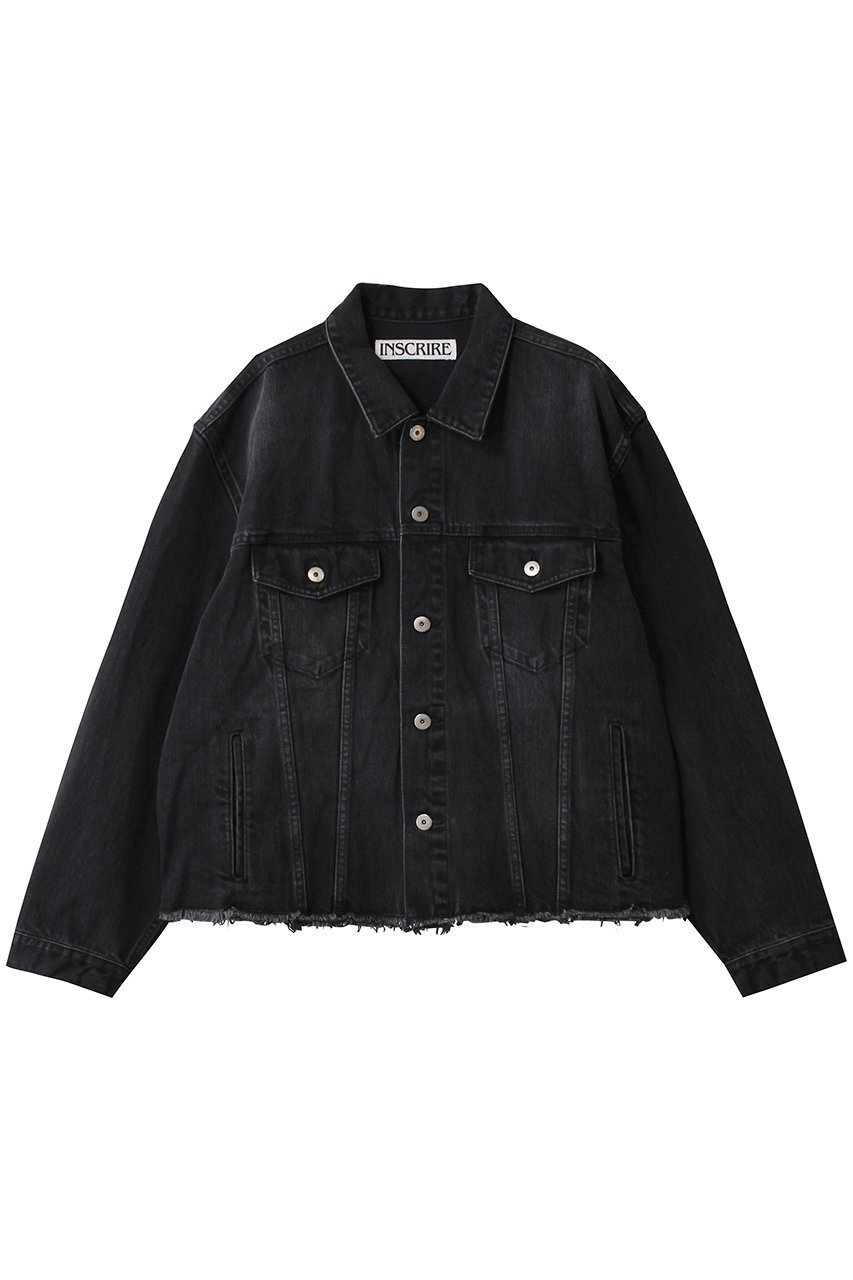 【アンスクリア/INSCRIRE】のデニム ジャケット インテリア・キッズ・メンズ・レディースファッション・服の通販 founy(ファニー) 　ファッション　Fashion　レディースファッション　Fashion for Women　アウター　Coat / Outerwear Collection　レディースジャケット・軽アウター　Jackets　ブルゾンジャケット・スポーティアウター　Blouson Jackets　デニムジャケット / カジュアルアウター　Denim Jackets　ジャケット　Jacket, Outerwear　ダメージ　Distressed, Destroyed　デニム　Denim, Jeans Material　バランス　Balance, Style Balance　ブルゾン　Blouson, Bomber Jacket　ポケット　Pocket, Pocket Detail　定番　Standard, Basic Item　ブラックユーズド|ID: prp329100004717814 ipo3291000000035833745