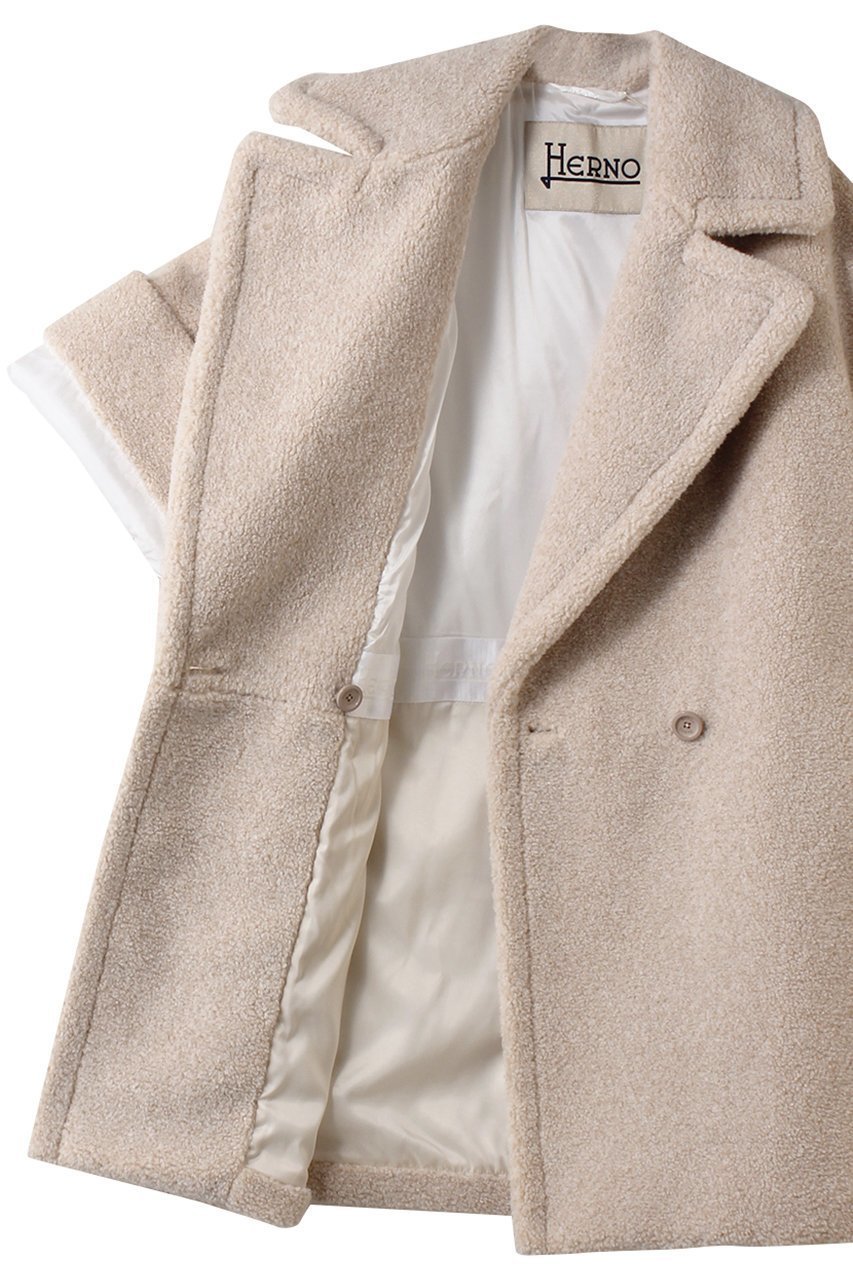 【ヘルノ/HERNO】のボアコート 人気、トレンドファッション・服の通販 founy(ファニー) 　ファッション　Fashion　レディースファッション　Fashion for Women　アウター　Coat / Outerwear Collection　コート・ロングコート・ピーコート　Long Coats, Peacoats & More　ショート　Short, Short Length　ポンチョ　Poncho, Cape Style　新作・新入荷　New Arrivals / New In　other-6|ID: prp329100004717825 ipo3291000000034090215