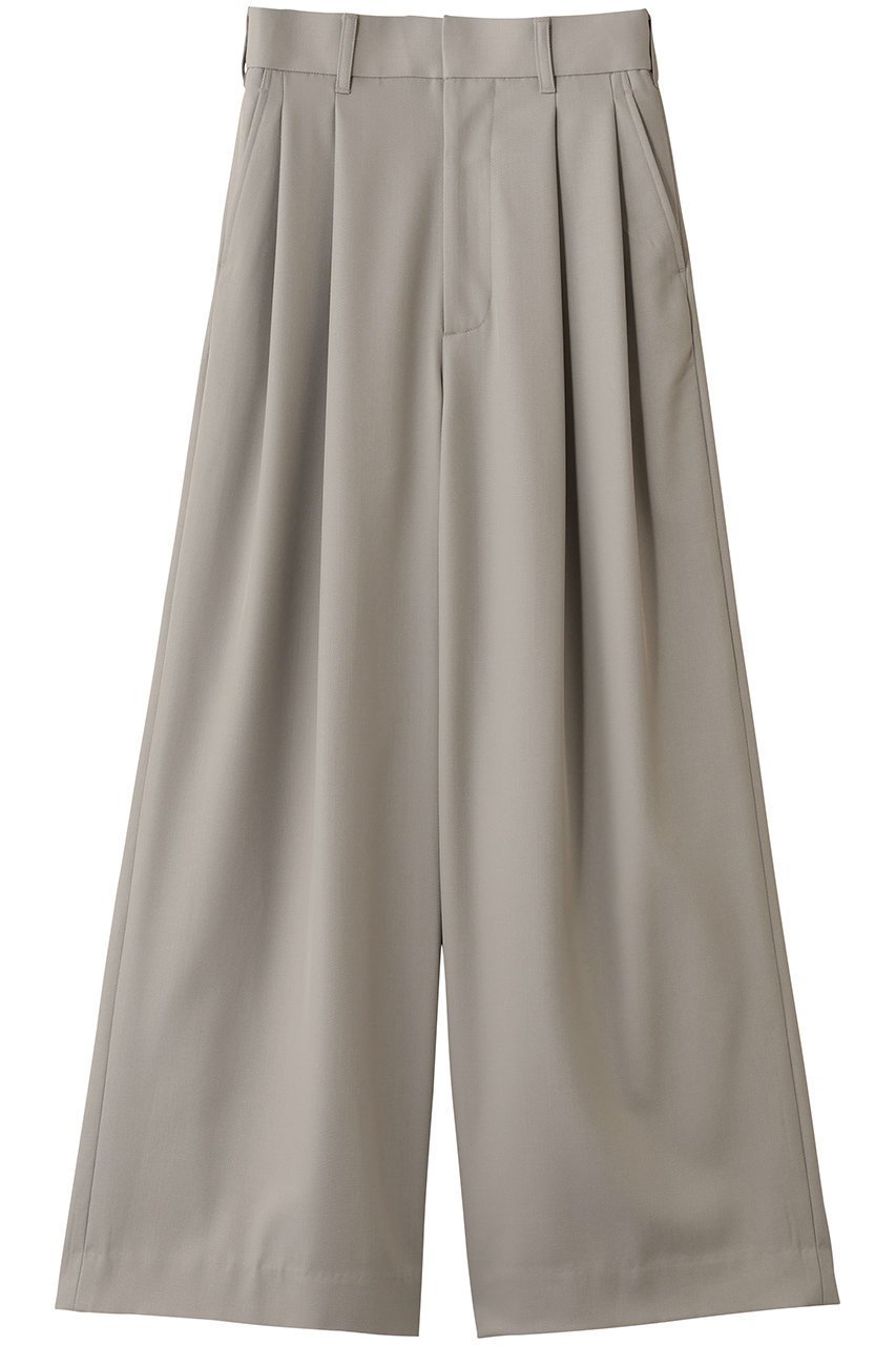 【グラフペーパー/Graphpaper】のTechno Wool Nylon Two Tuck Wide Pants/ワイドパンツ インテリア・キッズ・メンズ・レディースファッション・服の通販 founy(ファニー) 　ファッション　Fashion　レディースファッション　Fashion for Women　パンツ　Pants & Trousers　シンプル　Simple, Minimal　ストレート　Straight, Straight Cut　ワイド　Wide, Wide Fit　エレガント 上品　Elegant　新作・新入荷　New Arrivals / New In　グレージュ|ID: prp329100004717837 ipo3291000000034090290