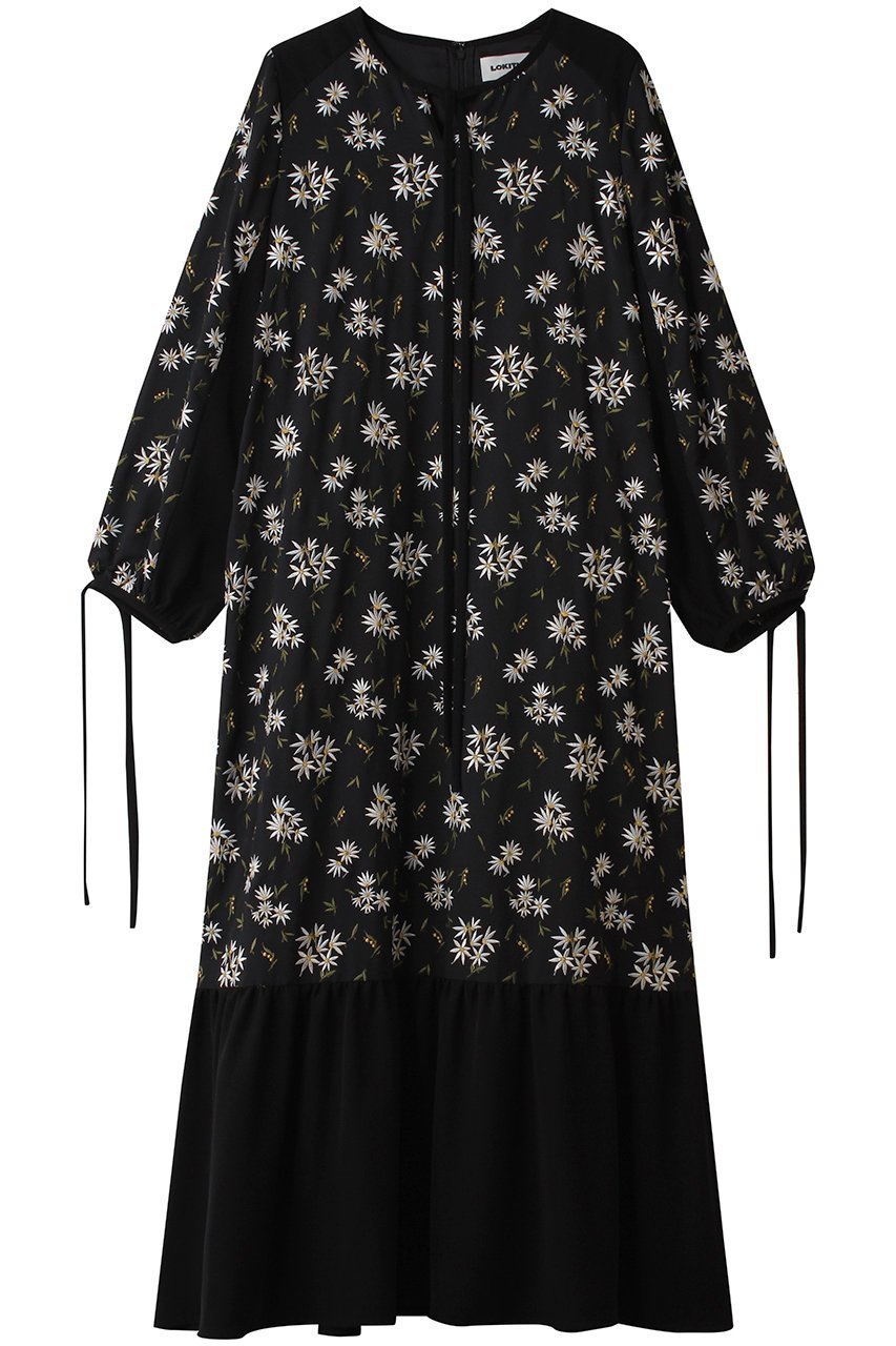 【ロキト/LOKITHO】のフラワー エンブロイダリー リボン ドレス 人気、トレンドファッション・服の通販 founy(ファニー) ファッション Fashion レディースファッション Fashion for Women ワンピース Dresses フォーマル・パーティードレス・結婚式用ドレス Elegant & Casual Dresses チュニック Tunic Tops & Dresses エンブロイダリー Embroidery Design チュニック Tunic, Long Top ドレス Dress, One-Piece フラワー Flower, Floral フリル Frill, Ruffle リボン Ribbon, Bow ロング Long, Long-Length エレガント 上品 Elegant 無地 Plain, Solid Color other-1|ID: prp329100004717841 ipo3291000000035583859