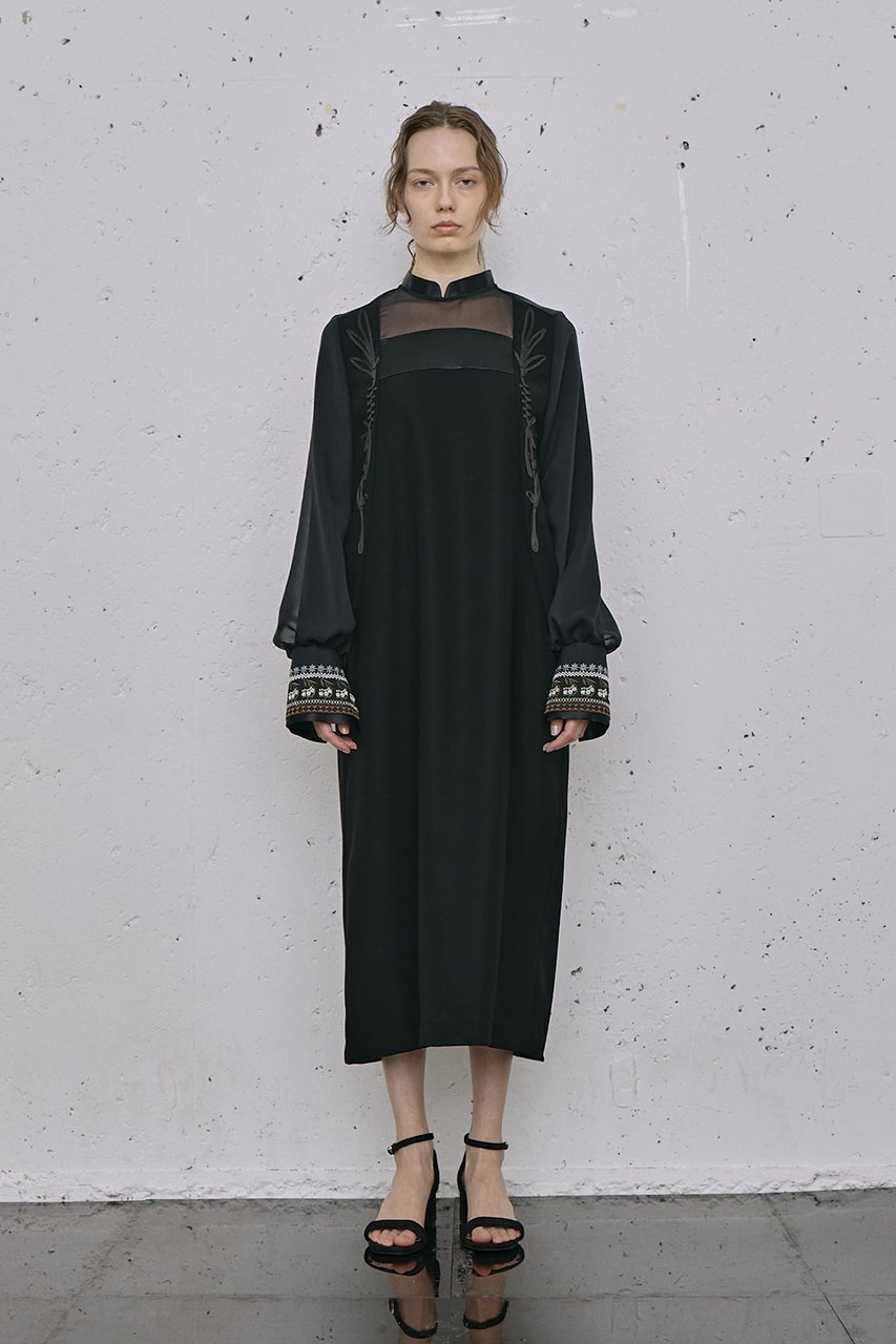 【ロキト/LOKITHO】のコード エンブロイダリー パネル ドレス 人気、トレンドファッション・服の通販 founy(ファニー) 　ファッション　Fashion　レディースファッション　Fashion for Women　ワンピース　Dresses　フォーマル・パーティードレス・結婚式用ドレス　Elegant & Casual Dresses　チュニック　Tunic Tops & Dresses　エンブロイダリー　Embroidery Design　チュニック　Tunic, Long Top　デコルテ　Décolleté, Neckline　ドレス　Dress, One-Piece　パーティ　Party, Party Style　ロング　Long, Long-Length　新作・新入荷　New Arrivals / New In　結婚式　Wedding　other-6|ID: prp329100004717843 ipo3291000000034090335