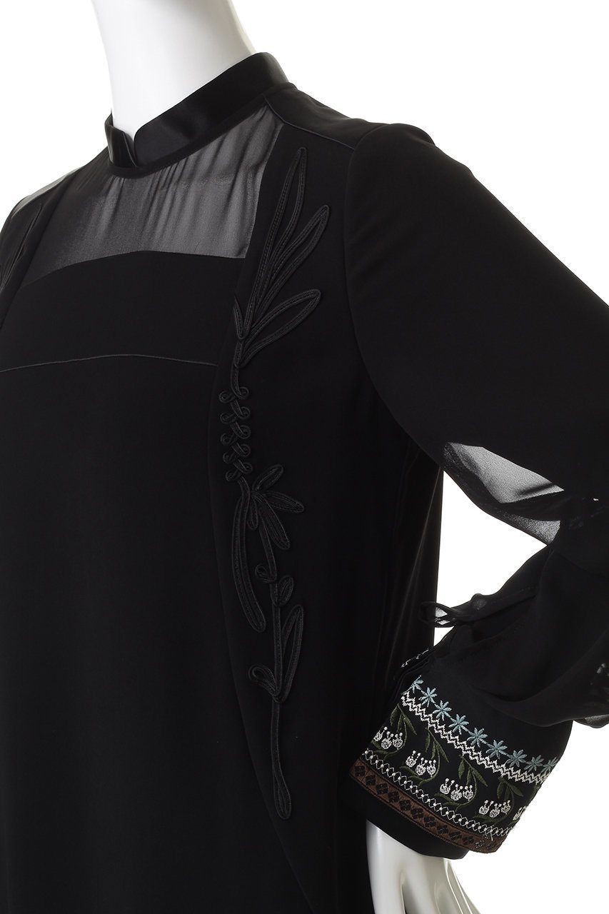 【ロキト/LOKITHO】のコード エンブロイダリー パネル ドレス 人気、トレンドファッション・服の通販 founy(ファニー) 　ファッション　Fashion　レディースファッション　Fashion for Women　ワンピース　Dresses　フォーマル・パーティードレス・結婚式用ドレス　Elegant & Casual Dresses　チュニック　Tunic Tops & Dresses　エンブロイダリー　Embroidery Design　チュニック　Tunic, Long Top　デコルテ　Décolleté, Neckline　ドレス　Dress, One-Piece　パーティ　Party, Party Style　ロング　Long, Long-Length　結婚式　Wedding　other-5|ID: prp329100004717843 ipo3291000000035833835