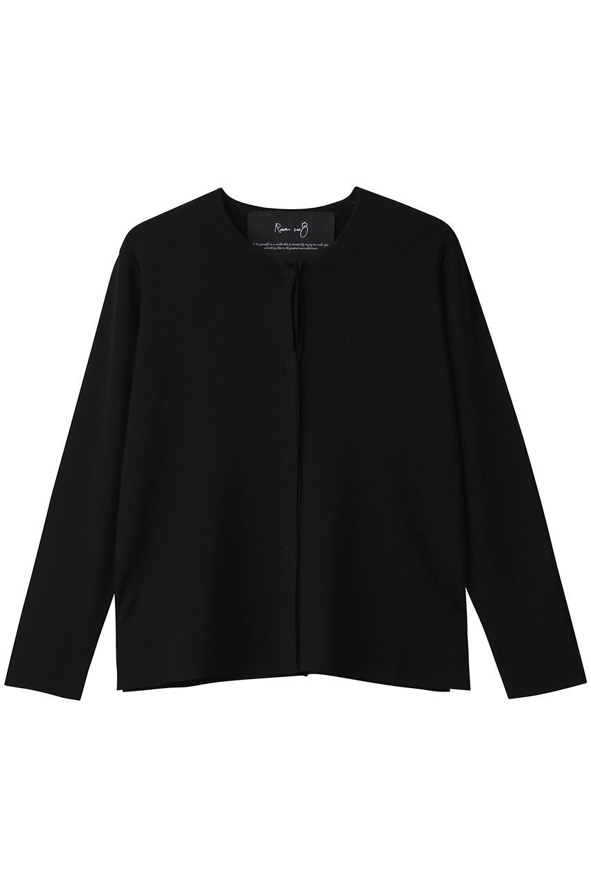 【ルームエイト/Room no.8】の【Room no.8 BLACK】NEEDLE スナップ クルーネック カーディガン 人気、トレンドファッション・服の通販 founy(ファニー) 　ファッション　Fashion　レディースファッション　Fashion for Women　トップス・カットソー　Cut & Sew Tops　ニット　Knit Tops & Sweaters　カーディガン・羽織り　Layered Style Cardigans　カーディガン　Cardigan, Knitwear　シンプル　Simple, Minimal　フロント　Front, Front Design　エレガント 上品　Elegant　新作・新入荷　New Arrivals / New In　 other-1|ID: prp329100004717845 ipo3291000000034090338