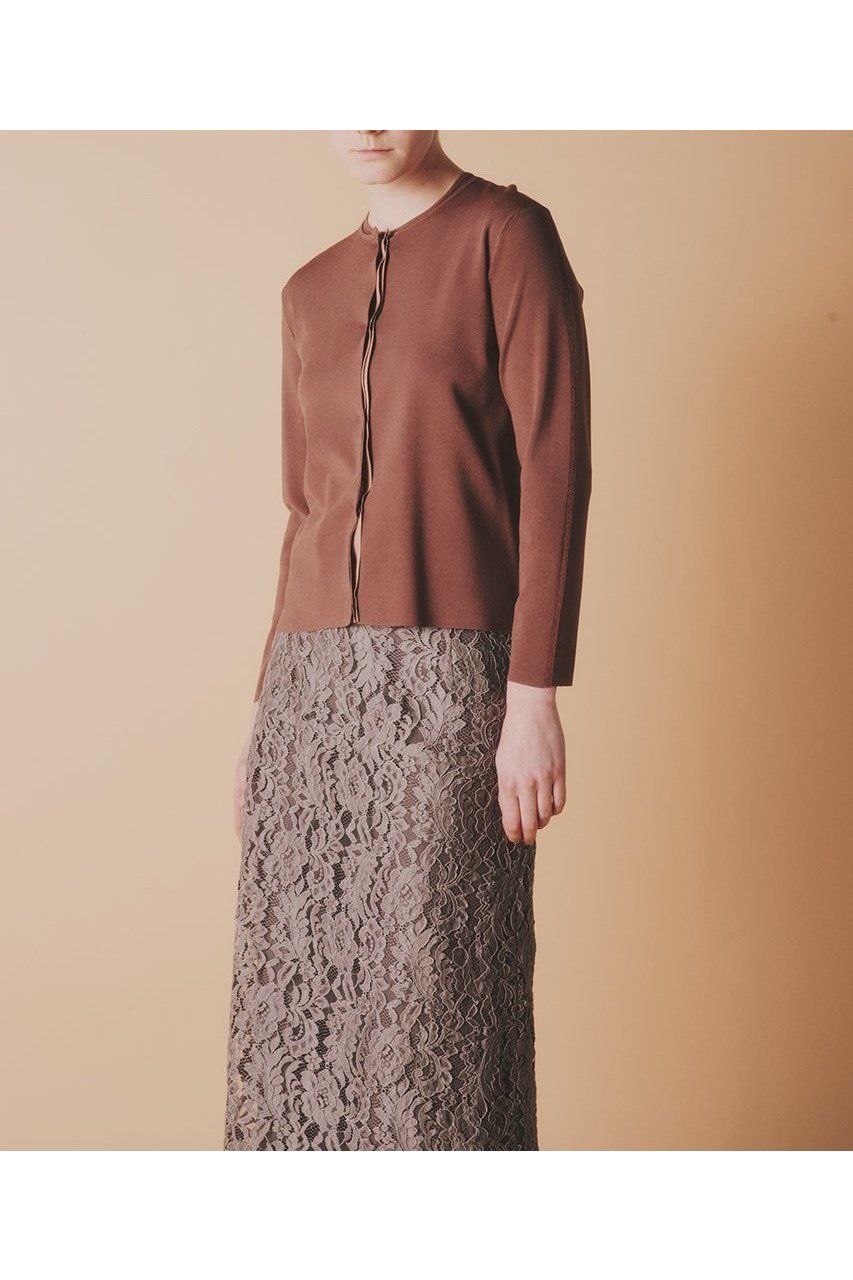 【ルームエイト/Room no.8】の【Room no.8 BLACK】NEEDLE スナップ クルーネック カーディガン 人気、トレンドファッション・服の通販 founy(ファニー) 　ファッション　Fashion　レディースファッション　Fashion for Women　トップス・カットソー　Cut & Sew Tops　ニット　Knit Tops & Sweaters　カーディガン・羽織り　Layered Style Cardigans　カーディガン　Cardigan, Knitwear　シンプル　Simple, Minimal　フロント　Front, Front Design　エレガント 上品　Elegant　新作・新入荷　New Arrivals / New In　other-7|ID: prp329100004717845 ipo3291000000034090349