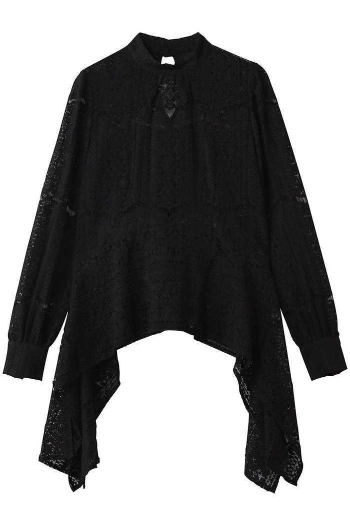 【ルームエイト/Room no.8】の【Room no.8 BLACK】COTTON コード レース ドレープ トップス インテリア・キッズ・メンズ・レディースファッション・服の通販 founy(ファニー) https://founy.com/ ファッション Fashion レディースファッション Fashion for Women トップス・カットソー Cut & Sew Tops シャツ・ブラウス・オフィスカジュアル Elegant Blouses & Button-Ups スリーブ Sleeve, Long Sleeve / Short Sleeve ドレープ Drape, Draping Fabric ハイネック High Neck, Mock Neck バランス Balance, Style Balance モチーフ Motif, Design Theme レース Lace, Lace Fabric ロング Long, Long-Length 新作・新入荷 New Arrivals / New In |ID: prp329100004717847 ipo3291000000034090353