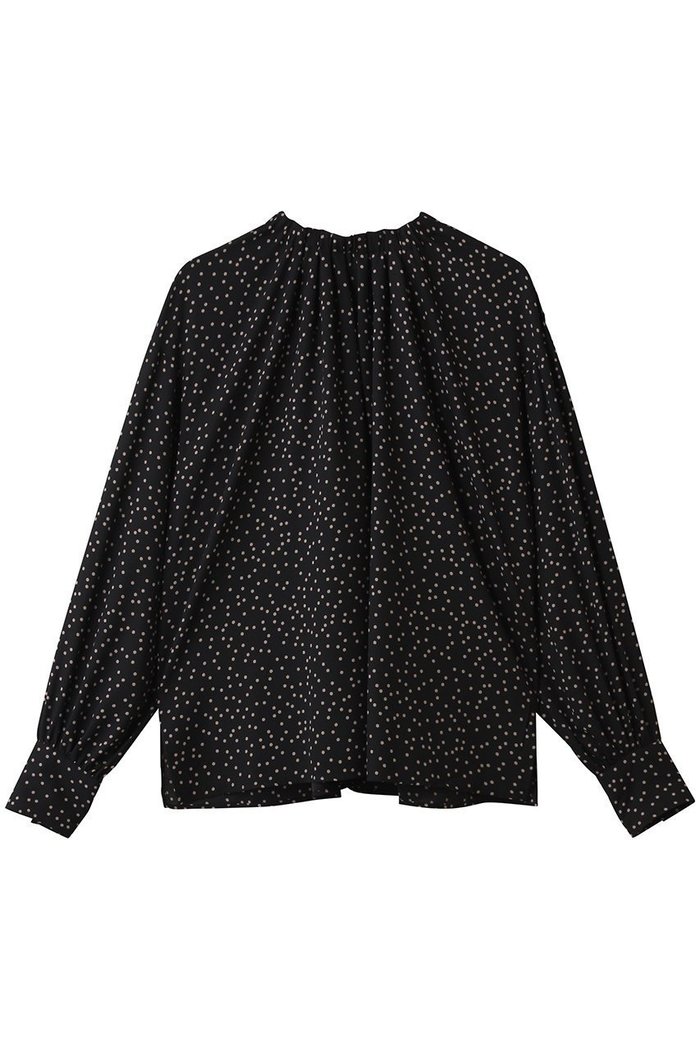 【ルームエイト/Room no.8】の【Room no.8 BLACK】AMUNZEN DOT ネックギャザー シャツ インテリア・キッズ・メンズ・レディースファッション・服の通販 founy(ファニー) https://founy.com/ ファッション Fashion レディースファッション Fashion for Women トップス・カットソー Cut & Sew Tops シャツ・ブラウス・オフィスカジュアル Elegant Blouses & Button-Ups ギャザー Gathered, Ruffled シアー Sheer, See-Through スリーブ Sleeve, Long Sleeve / Short Sleeve ドット Polka Dot, Dot Pattern ロング Long, Long-Length エレガント 上品 Elegant 新作・新入荷 New Arrivals / New In |ID: prp329100004717849 ipo3291000000034090368