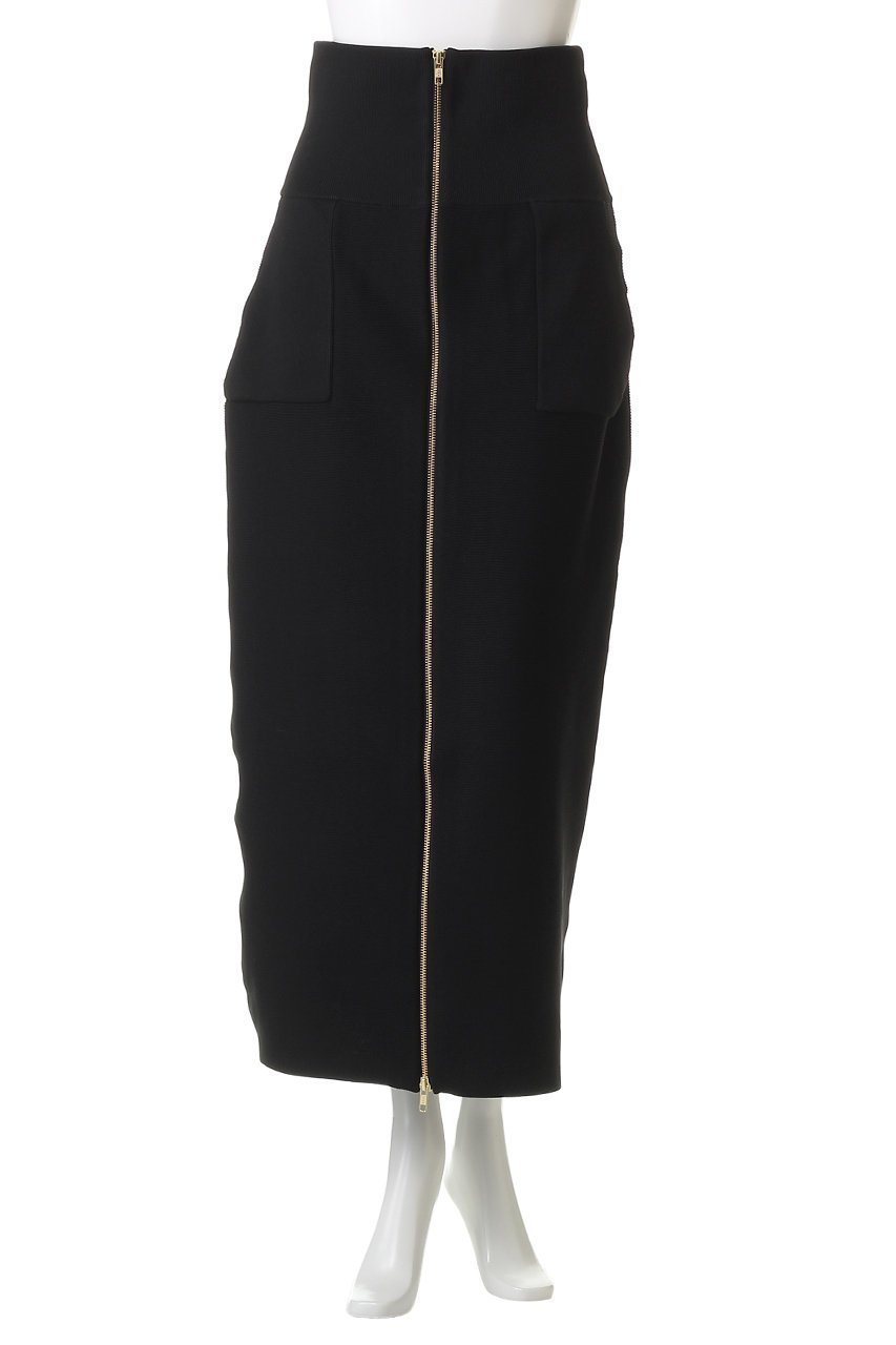 【ルームエイト/Room no.8】の【Room no.8 BLACK】GARTER リブ ジップ アップ スカート 人気、トレンドファッション・服の通販 founy(ファニー) 　ファッション　Fashion　レディースファッション　Fashion for Women　スカート　Skirts　ロングスカート　Long Skirts / Maxi & Midi Skirts　ジップ　Zip, Zipper　フォルム　Silhouette, Form　フロント　Front, Front Design　ラグジュアリー　Luxury, Elegant　ロング　Long, Long-Length　新作・新入荷　New Arrivals / New In　other-2|ID: prp329100004717850 ipo3291000000034090383