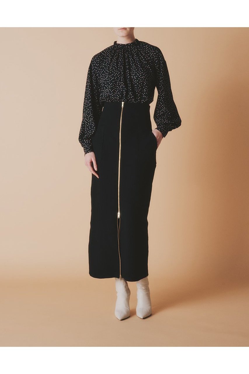 【ルームエイト/Room no.8】の【Room no.8 BLACK】GARTER リブ ジップ アップ スカート 人気、トレンドファッション・服の通販 founy(ファニー) 　ファッション　Fashion　レディースファッション　Fashion for Women　スカート　Skirts　ロングスカート　Long Skirts / Maxi & Midi Skirts　ジップ　Zip, Zipper　フォルム　Silhouette, Form　フロント　Front, Front Design　ラグジュアリー　Luxury, Elegant　ロング　Long, Long-Length　新作・新入荷　New Arrivals / New In　other-7|ID: prp329100004717850 ipo3291000000034090388