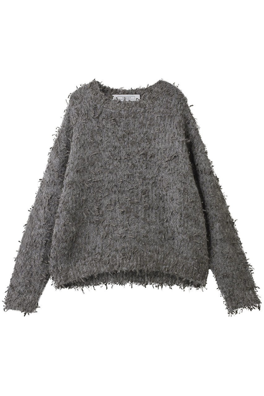 【ルームエイト/Room no.8】のRIBBON-YARN クルー トップス インテリア・キッズ・メンズ・レディースファッション・服の通販 founy(ファニー) 　ファッション　Fashion　レディースファッション　Fashion for Women　トップス・カットソー　Cut & Sew Tops　ニット　Knit Tops & Sweaters　カジュアルプルオーバー・ニットトップス　Pullovers & Knit Tops / Casual Pullovers　ラグジュアリー　Luxury, Elegant　今季　This Season, Current Season　新作・新入荷　New Arrivals / New In　グレー|ID: prp329100004717852 ipo3291000000034090394