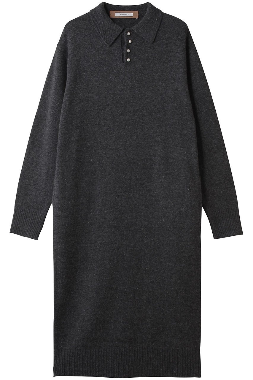 【ルームエイト/Room no.8】のWOOL パールボタン ポロ ドレス 人気、トレンドファッション・服の通販 founy(ファニー) 　ファッション　Fashion　レディースファッション　Fashion for Women　ワンピース　Dresses　フォーマル・パーティードレス・結婚式用ドレス　Elegant & Casual Dresses　チュニック　Tunic Tops & Dresses　クラシカル　Classical, Vintage-Inspired　シューズ　Shoes, Footwear　ストレート　Straight, Straight Cut　スニーカー　Sneakers, Trainers　スポーティ　Sporty, Casual Athletic　チュニック　Tunic, Long Top　ドレス　Dress, One-Piece　バランス　Balance, Style Balance　パール　Pearl, Pearl Accent　ロング　Long, Long-Length　新作・新入荷　New Arrivals / New In　 other-1|ID: prp329100004717854 ipo3291000000034090408