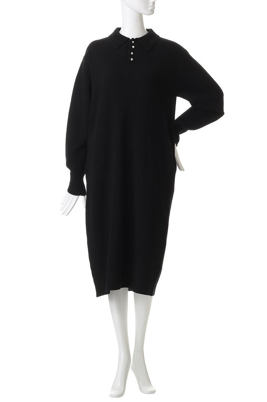 【ルームエイト/Room no.8】のWOOL パールボタン ポロ ドレス 人気、トレンドファッション・服の通販 founy(ファニー) 　ファッション　Fashion　レディースファッション　Fashion for Women　ワンピース　Dresses　フォーマル・パーティードレス・結婚式用ドレス　Elegant & Casual Dresses　チュニック　Tunic Tops & Dresses　クラシカル　Classical, Vintage-Inspired　シューズ　Shoes, Footwear　ストレート　Straight, Straight Cut　スニーカー　Sneakers, Trainers　スポーティ　Sporty, Casual Athletic　チュニック　Tunic, Long Top　ドレス　Dress, One-Piece　バランス　Balance, Style Balance　パール　Pearl, Pearl Accent　ロング　Long, Long-Length　other-2|ID: prp329100004717854 ipo3291000000035833846