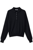 【スローン/SLOANE】の16G天竺 エクストラファインメリノウール 丸襟ポロ ニットトップス ネイビー|ID:prp329100004717858