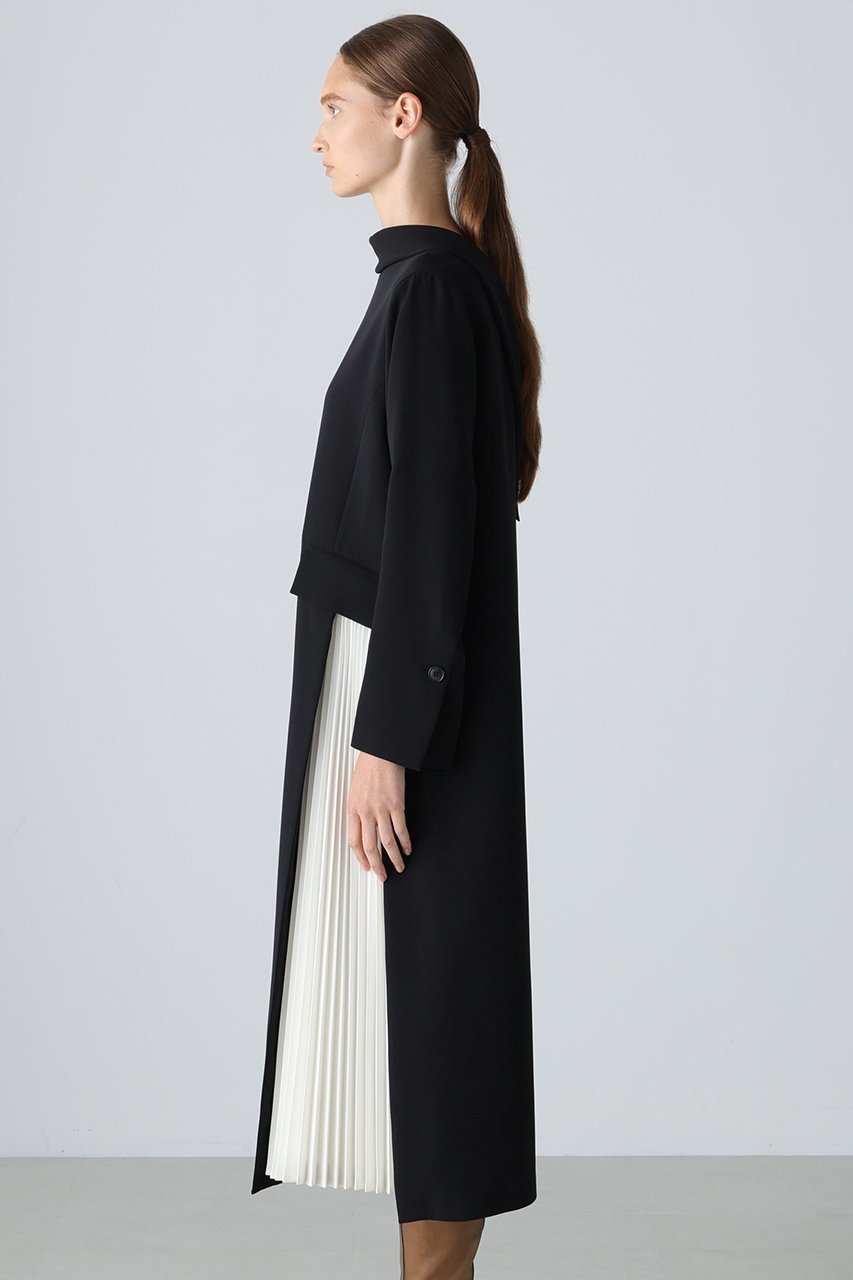 【アドーア/ADORE】のバイカラープリーツワンピース 人気、トレンドファッション・服の通販 founy(ファニー) 　ファッション　Fashion　レディースファッション　Fashion for Women　ワンピース　Dresses　チュニック　Tunic Tops & Dresses　ショール　Shawl, Wrap　ジャケット　Jacket, Outerwear　チュニック　Tunic, Long Top　ドレープ　Drape, Draping Fabric　モチーフ　Motif, Design Theme　エレガント 上品　Elegant　再入荷　Restock / Back in Stock　other-4|ID: prp329100004717863 ipo3291000000034090466