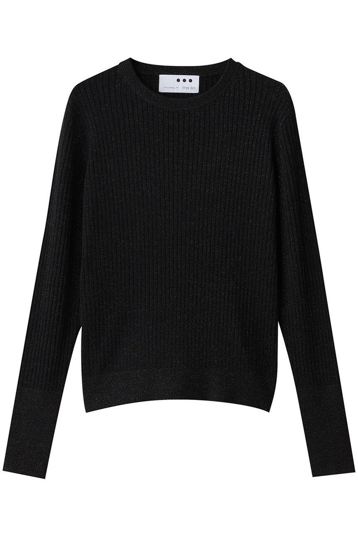【エリオポール/heliopole】の【THREE DOTS】ルレックスリブニットTEE インテリア・キッズ・メンズ・レディースファッション・服の通販 founy(ファニー) https://founy.com/ ファッション Fashion レディースファッション Fashion for Women トップス・カットソー Cut & Sew Tops ニット Knit Tops & Sweaters カジュアルプルオーバー・ニットトップス Pullovers & Knit Tops / Casual Pullovers インナー Innerwear ジャケット Jacket, Outerwear スリーブ Sleeve, Long Sleeve / Short Sleeve ベーシック Basic, Essential ロング Long, Long-Length エレガント 上品 Elegant A/W・秋冬 Autumn/Winter |ID: prp329100004717868 ipo3291000000035384256