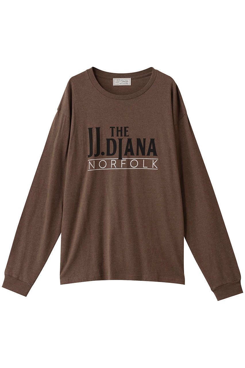【エリオポール/heliopole】の【J.J.Mercer】JJ DIANA ロングスリーブTシャツ インテリア・キッズ・メンズ・レディースファッション・服の通販 founy(ファニー) 　ファッション　Fashion　レディースファッション　Fashion for Women　トップス・カットソー　Cut & Sew Tops　シャツ・ブラウス・オフィスカジュアル　Elegant Blouses & Button-Ups　ロングTシャツ・Tシャツ　Longline T-Shirts & Tees　カットソー・ベーシックTシャツ　Cut-and-Sewn Tops / Stretch Tees & Basics　インナー　Innerwear　グラフィック　Graphic, Graphic Design　スリーブ　Sleeve, Long Sleeve / Short Sleeve　リラックス　Relax, Relaxed Fit　ロング　Long, Long-Length　新作・新入荷　New Arrivals / New In　ブラウン|ID: prp329100004717873 ipo3291000000034090522