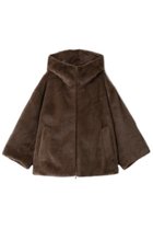 【エリオポール/heliopole】のミンク調フェイクファーフーディーブルゾン ダークブラウン|ID: prp329100004717876 ipo3291000000035583942