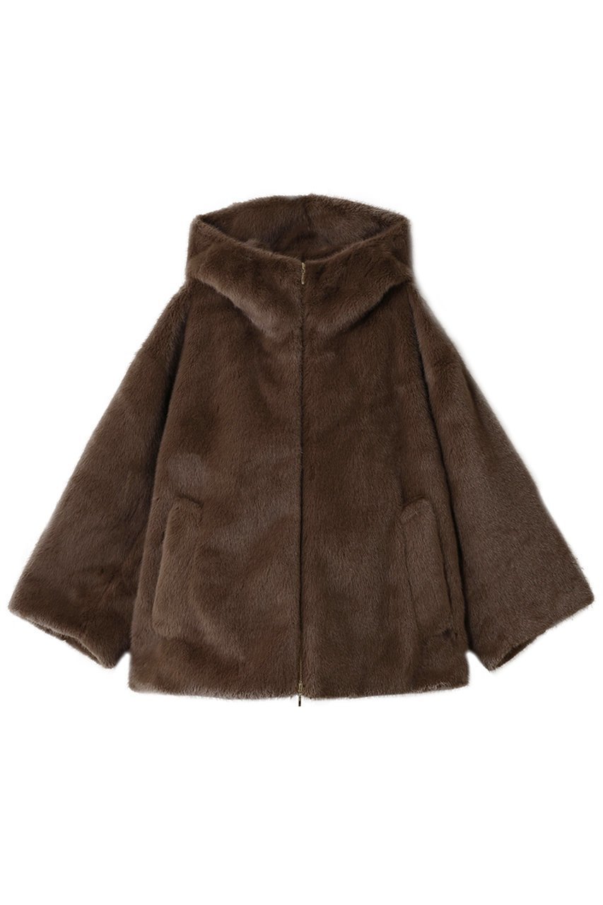 【エリオポール/heliopole】のミンク調フェイクファーフーディーブルゾン インテリア・キッズ・メンズ・レディースファッション・服の通販 founy(ファニー) 　ファッション　Fashion　レディースファッション　Fashion for Women　アウター　Coat / Outerwear Collection　レディースジャケット・軽アウター　Jackets　ブルゾンジャケット・スポーティアウター　Blouson Jackets　ジャケット　Jacket, Outerwear　ドローコード　Drawcord, Drawstring Cord　フェイクファー　Faux Fur, Imitation Fur　ブルゾン　Blouson, Bomber Jacket　ラグジュアリー　Luxury, Elegant　ダークブラウン|ID: prp329100004717876 ipo3291000000035583942