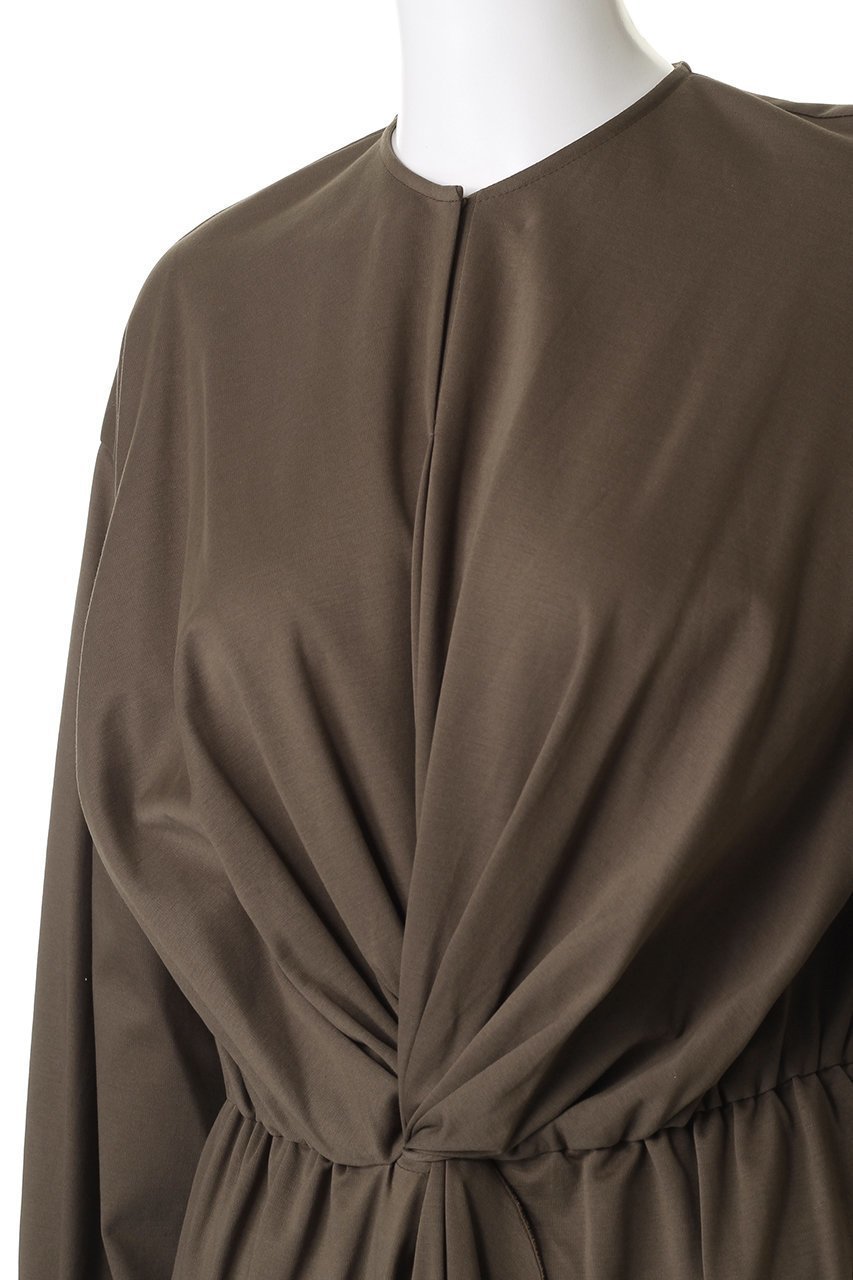 【エリオポール/heliopole】のダブルジャージーラッフルドレス 人気、トレンドファッション・服の通販 founy(ファニー) 　ファッション　Fashion　レディースファッション　Fashion for Women　ワンピース　Dresses　フォーマル・パーティードレス・結婚式用ドレス　Elegant & Casual Dresses　チュニック　Tunic Tops & Dresses　チュニック　Tunic, Long Top　ツイスト　Tweed, Tweed Fabric　ドレス　Dress, One-Piece　フロント　Front, Front Design　ラッフル　Ruffle, Frill　ロング　Long, Long-Length　エレガント 上品　Elegant　other-5|ID: prp329100004717878 ipo3291000000035384274