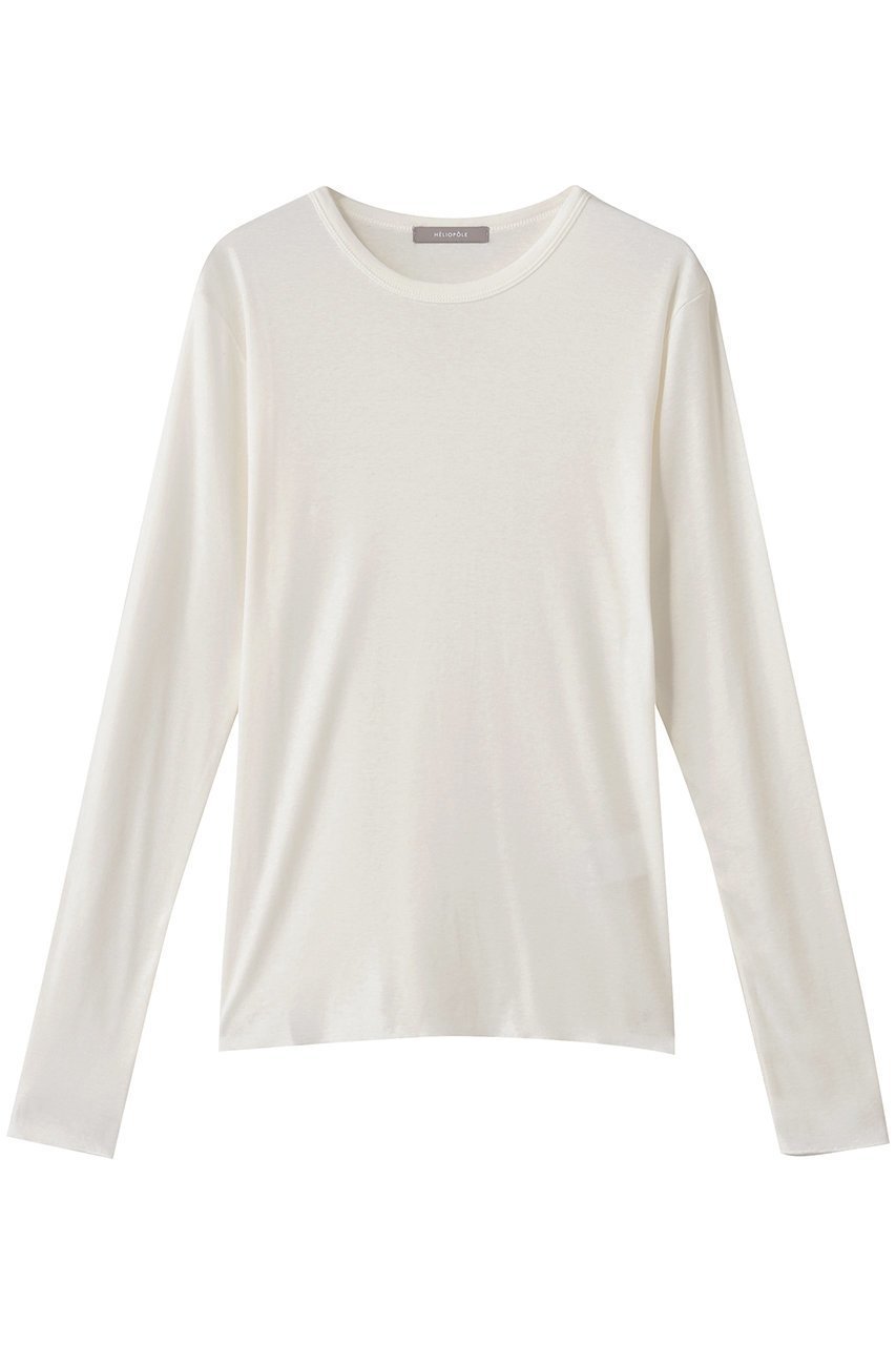 【エリオポール/heliopole】の【smooth skin series】CASHCOTTON クルー 人気、トレンドファッション・服の通販 founy(ファニー) 　ファッション　Fashion　レディースファッション　Fashion for Women　トップス・カットソー　Cut & Sew Tops　シャツ・ブラウス・オフィスカジュアル　Elegant Blouses & Button-Ups　ロングTシャツ・Tシャツ　Longline T-Shirts & Tees　カットソー・ベーシックTシャツ　Cut-and-Sewn Tops / Stretch Tees & Basics　インナー　Innerwear　シンプル　Simple, Minimal　ジャケット　Jacket, Outerwear　スリーブ　Sleeve, Long Sleeve / Short Sleeve　フィット　Fit, Slim Fit　ロング　Long, Long-Length　定番　Standard, Basic Item　新作・新入荷　New Arrivals / New In　 other-1|ID: prp329100004717882 ipo3291000000034090578