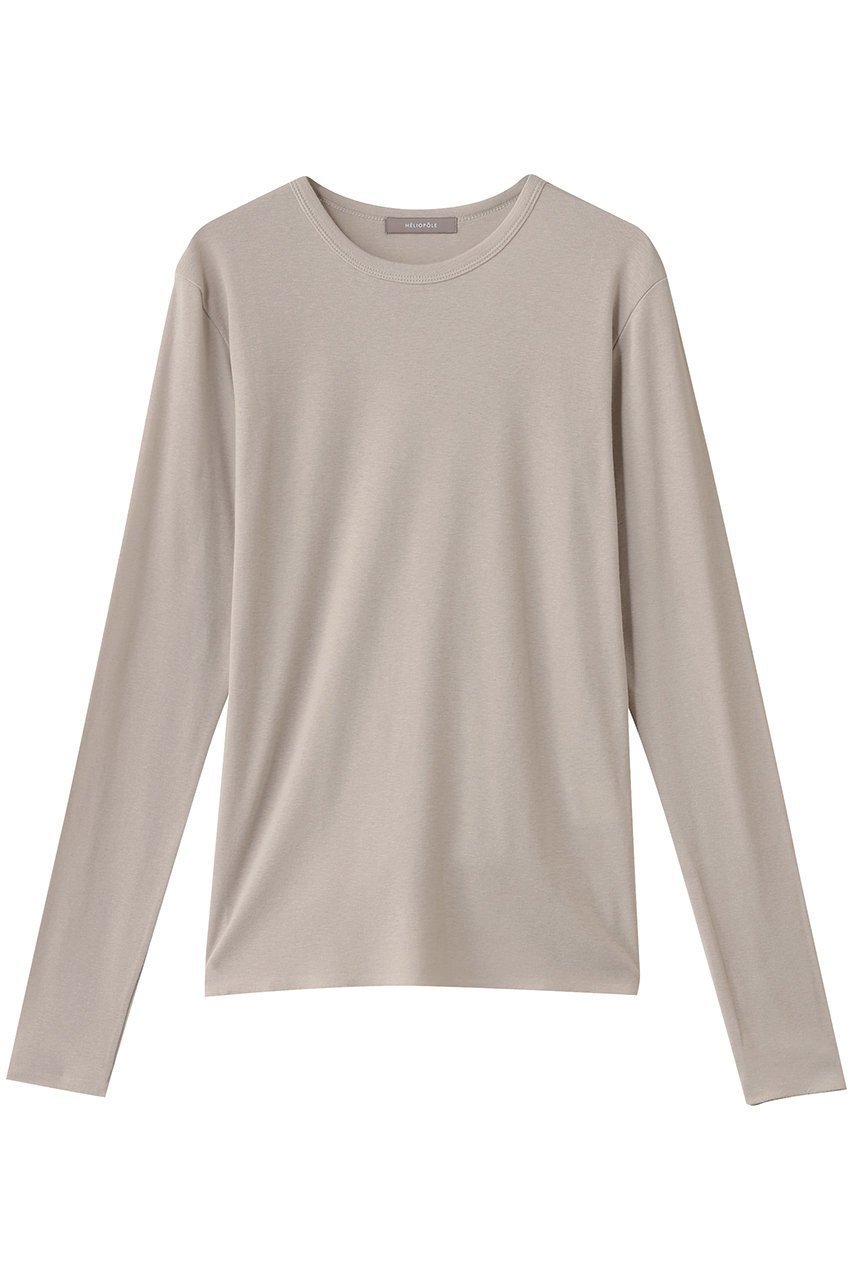 【エリオポール/heliopole】の【smooth skin series】CASHCOTTON クルー インテリア・キッズ・メンズ・レディースファッション・服の通販 founy(ファニー) 　ファッション　Fashion　レディースファッション　Fashion for Women　トップス・カットソー　Cut & Sew Tops　シャツ・ブラウス・オフィスカジュアル　Elegant Blouses & Button-Ups　ロングTシャツ・Tシャツ　Longline T-Shirts & Tees　カットソー・ベーシックTシャツ　Cut-and-Sewn Tops / Stretch Tees & Basics　インナー　Innerwear　シンプル　Simple, Minimal　ジャケット　Jacket, Outerwear　スリーブ　Sleeve, Long Sleeve / Short Sleeve　フィット　Fit, Slim Fit　ロング　Long, Long-Length　定番　Standard, Basic Item　新作・新入荷　New Arrivals / New In　ベージュ|ID: prp329100004717882 ipo3291000000034090584