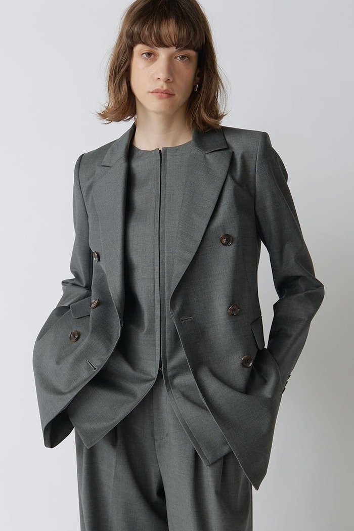 【ウィムガゼット/Whim Gazette】の【Drawing Numbers】ダブルプレーンジャケット インテリア・キッズ・メンズ・レディースファッション・服の通販 founy(ファニー) https://founy.com/ ファッション Fashion レディースファッション Fashion for Women アウター Coat / Outerwear Collection レディースジャケット・軽アウター Jackets エレガント 上品 Elegant クラシカル Classical, Vintage-Inspired シンプル Simple, Minimal ジャケット Jacket, Outerwear トレンド Trend, Trending Now ボックス Boxy, Box Shape ボトム Bottoms, Lower Wear 定番 Standard, Basic Item |ID: prp329100004717884 ipo3291000000035833856