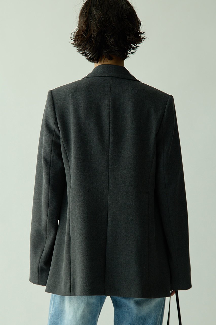 【ウィムガゼット/Whim Gazette】の【Drawing Numbers】ストレッチオックスピークドシングルジャケット 人気、トレンドファッション・服の通販 founy(ファニー) 　ファッション　Fashion　レディースファッション　Fashion for Women　アウター　Coat / Outerwear Collection　レディースジャケット・軽アウター　Jackets　おすすめ　Recommended / Our Picks　なめらか　Smooth, Silky Texture　イタリア　Italy　ジャケット　Jacket, Outerwear　ストレッチ　Stretch, Stretchy Fabric　スリット　Slit, Slit Detail　セットアップ　Set-Up, Coordinated Outfit　デコルテ　Décolleté, Neckline　ポンチョ　Poncho, Cape Style　エレガント 上品　Elegant　新作・新入荷　New Arrivals / New In　other-3|ID: prp329100004717888 ipo3291000000034090627
