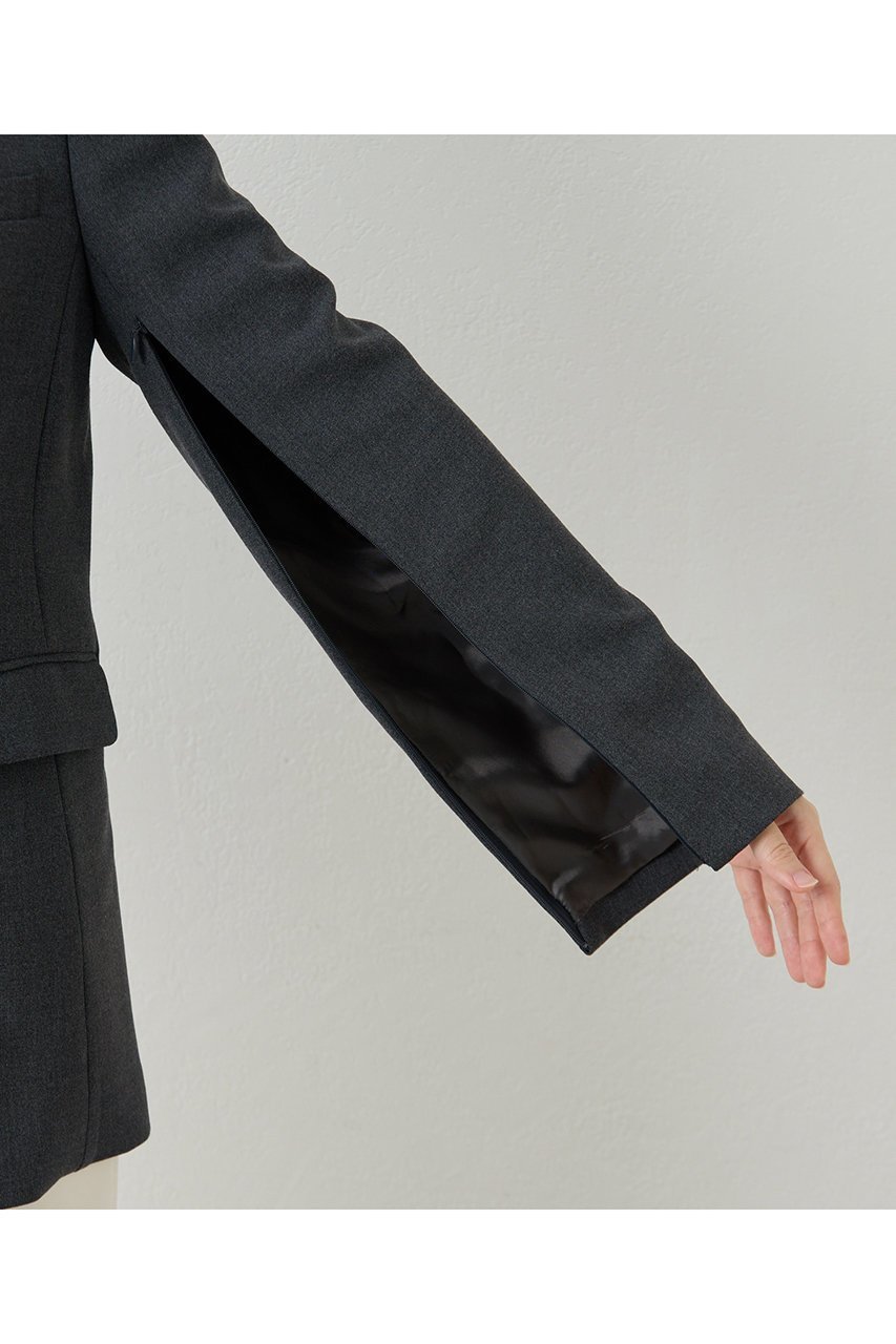 【ウィムガゼット/Whim Gazette】の【Drawing Numbers】ストレッチオックスピークドシングルジャケット 人気、トレンドファッション・服の通販 founy(ファニー) 　ファッション　Fashion　レディースファッション　Fashion for Women　アウター　Coat / Outerwear Collection　レディースジャケット・軽アウター　Jackets　おすすめ　Recommended / Our Picks　なめらか　Smooth, Silky Texture　イタリア　Italy　ジャケット　Jacket, Outerwear　ストレッチ　Stretch, Stretchy Fabric　スリット　Slit, Slit Detail　セットアップ　Set-Up, Coordinated Outfit　デコルテ　Décolleté, Neckline　ポンチョ　Poncho, Cape Style　エレガント 上品　Elegant　other-8|ID: prp329100004717888 ipo3291000000035833918