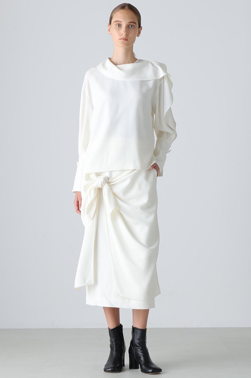 【アドーア/ADORE】のバックサテンジョーゼットスカート 人気、トレンドファッション・服の通販 founy(ファニー) 　ファッション　Fashion　レディースファッション　Fashion for Women　スカート　Skirts　ロングスカート　Long Skirts / Maxi & Midi Skirts　バッグ　Bags　エレガント 上品　Elegant　サテン　Satin, Glossy Fabric　ドレープ　Drape, Draping Fabric　フロント　Front, Front Design　ペンシル　Pencil, Pencil Skirt　ラップ　Wrap, Wrap Design　リュクス　Luxury, Elegant, High-End, Chic　ロング　Long, Long-Length　新作・新入荷　New Arrivals / New In　other-2|ID: prp329100004717889 ipo3291000000034090641