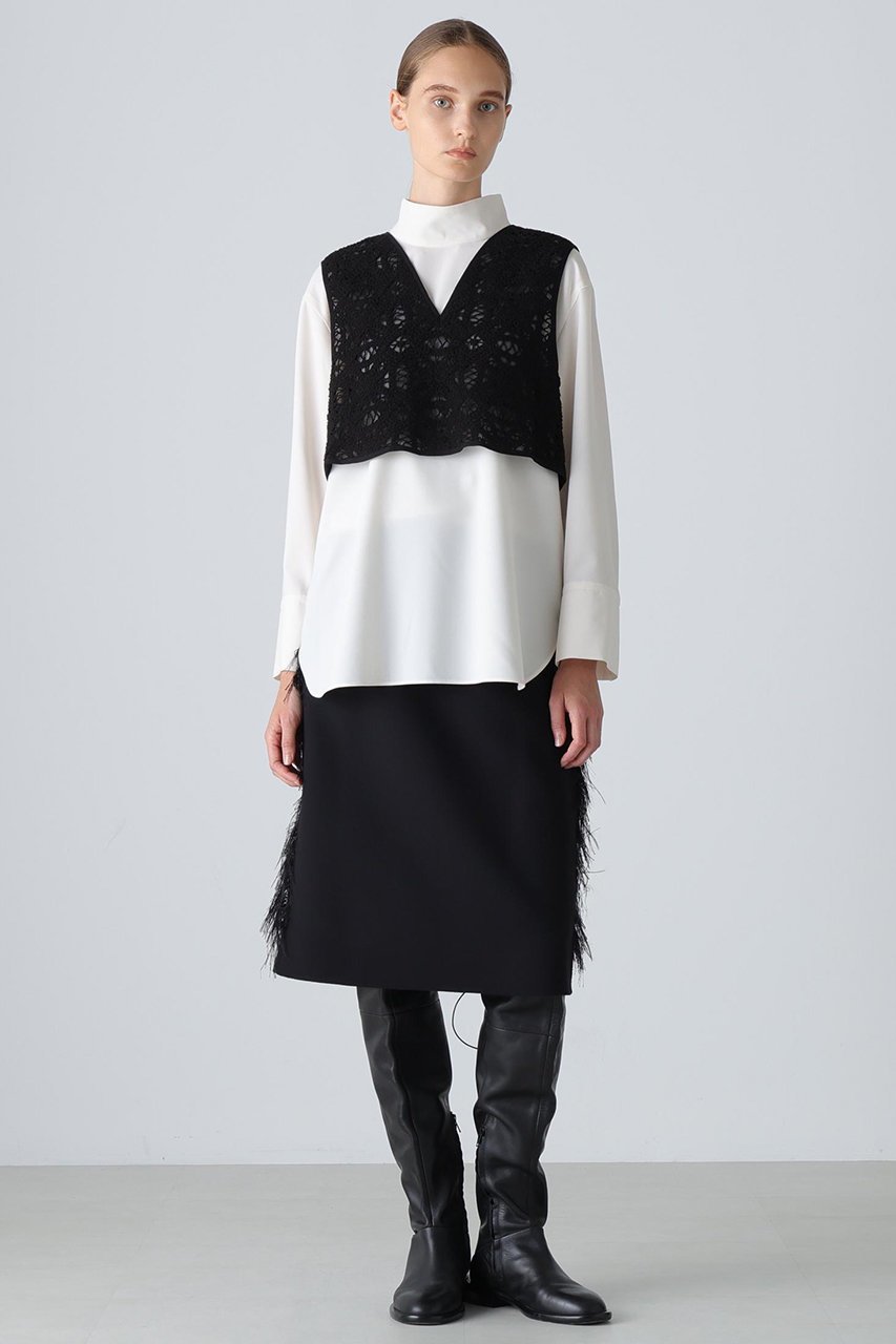 【アドーア/ADORE】のウールリバースカート 人気、トレンドファッション・服の通販 founy(ファニー) 　ファッション　Fashion　レディースファッション　Fashion for Women　スカート　Skirts　シンプル　Simple, Minimal　ダブル　Double, Double-Breasted　フェイス　Face, Facial Design　フリンジ　Fringe, Tassel　エレガント 上品　Elegant　新作・新入荷　New Arrivals / New In　other-4|ID: prp329100004717891 ipo3291000000034090652
