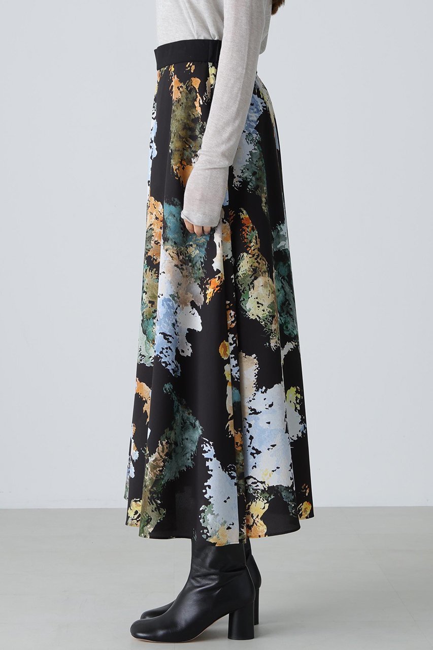 【アドーア/ADORE】のフォレストプリントスカート 人気、トレンドファッション・服の通販 founy(ファニー) 　ファッション　Fashion　レディースファッション　Fashion for Women　スカート　Skirts　ロングスカート　Long Skirts / Maxi & Midi Skirts　シンプル　Simple, Minimal　ストレッチ　Stretch, Stretchy Fabric　フレア　Flare, Flared　プリント　Print, Printed Pattern　モチーフ　Motif, Design Theme　ロング　Long, Long-Length　新作・新入荷　New Arrivals / New In　other-5|ID: prp329100004717893 ipo3291000000034090669