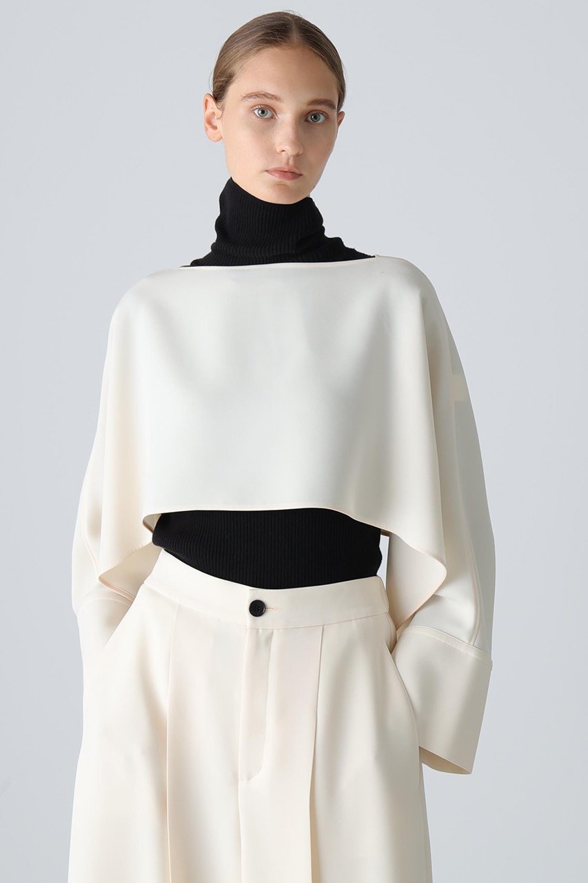 【アドーア/ADORE】のシルキーダブルクロスブラウス 人気、トレンドファッション・服の通販 founy(ファニー) 　ファッション　Fashion　レディースファッション　Fashion for Women　トップス・カットソー　Cut & Sew Tops　シャツ・ブラウス・オフィスカジュアル　Elegant Blouses & Button-Ups　シンプル　Simple, Minimal　スリーブ　Sleeve, Long Sleeve / Short Sleeve　ドレープ　Drape, Draping Fabric　ロング　Long, Long-Length　エレガント 上品　Elegant　新作・新入荷　New Arrivals / New In　other-2|ID: prp329100004717894 ipo3291000000034090679