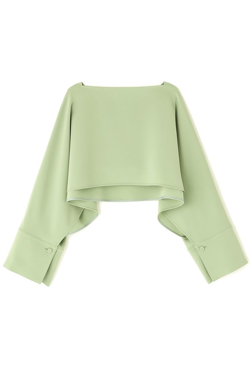 【アドーア/ADORE】のシルキーダブルクロスブラウス インテリア・キッズ・メンズ・レディースファッション・服の通販 founy(ファニー) ファッション Fashion レディースファッション Fashion for Women トップス・カットソー Cut & Sew Tops シャツ・ブラウス・オフィスカジュアル Elegant Blouses & Button-Ups シンプル Simple, Minimal スリーブ Sleeve, Long Sleeve / Short Sleeve ドレープ Drape, Draping Fabric ロング Long, Long-Length エレガント 上品 Elegant グリーン|ID: prp329100004717894 ipo3291000000035074262