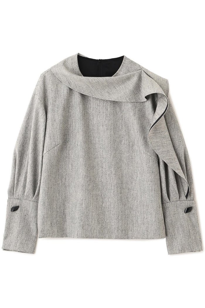 【アドーア/ADORE】のトップヘリンボーンブラウス インテリア・キッズ・メンズ・レディースファッション・服の通販 founy(ファニー) https://founy.com/ ファッション Fashion レディースファッション Fashion for Women トップス・カットソー Cut & Sew Tops シャツ・ブラウス・オフィスカジュアル Elegant Blouses & Button-Ups アシンメトリー Asymmetrical Style スリーブ Sleeve, Long Sleeve / Short Sleeve ツイード Twill, Twill Weave ラッフル Ruffle, Frill ロング Long, Long-Length |ID: prp329100004717896 ipo3291000000036228251