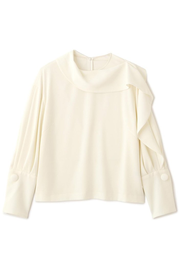 【アドーア/ADORE】のバックサテンジョーゼットブラウス インテリア・キッズ・メンズ・レディースファッション・服の通販 founy(ファニー) https://founy.com/ ファッション Fashion レディースファッション Fashion for Women トップス・カットソー Cut & Sew Tops シャツ・ブラウス・オフィスカジュアル Elegant Blouses & Button-Ups バッグ Bags アシンメトリー Asymmetrical Style カフス Cuff Design スリーブ Sleeve, Long Sleeve / Short Sleeve ドレープ Drape, Draping Fabric バランス Balance, Style Balance ラッフル Ruffle, Frill ロング Long, Long-Length エレガント 上品 Elegant |ID: prp329100004717898 ipo3291000000035637134