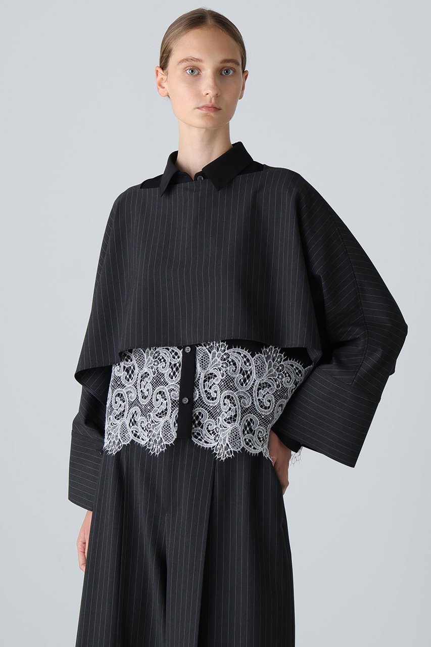 【アドーア/ADORE】の2WAYストライプブラウス 人気、トレンドファッション・服の通販 founy(ファニー) 　ファッション　Fashion　レディースファッション　Fashion for Women　トップス・カットソー　Cut & Sew Tops　シャツ・ブラウス・オフィスカジュアル　Elegant Blouses & Button-Ups　ジャケット　Jacket, Outerwear　ストライプ　Stripe, Striped Pattern　スリーブ　Sleeve, Long Sleeve / Short Sleeve　ドレープ　Drape, Draping Fabric　マニッシュ　Mannish, Boyish　ロング　Long, Long-Length　新作・新入荷　New Arrivals / New In　other-2|ID: prp329100004717899 ipo3291000000034090711