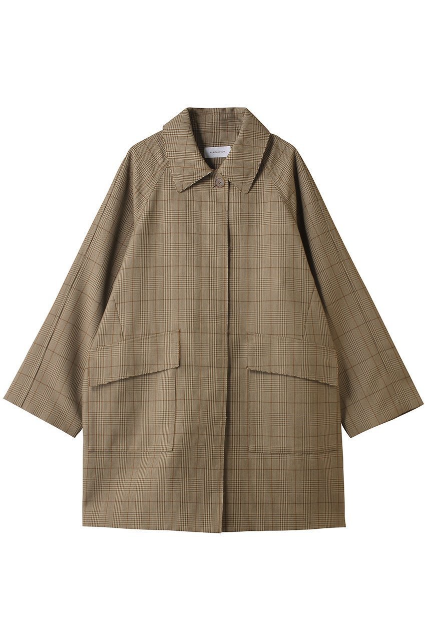 【ガリャルダガランテ/GALLARDAGALANTE】の【HERITANOVUM】ステンカラーカバーオールコート インテリア・キッズ・メンズ・レディースファッション・服の通販 founy(ファニー) 　ファッション　Fashion　レディースファッション　Fashion for Women　アウター　Coat / Outerwear Collection　コート・ロングコート・ピーコート　Long Coats, Peacoats & More　おすすめ　Recommended / Our Picks　スタンダード　Standard, Basic　チェック　Check, Plaid, Tartan　ベーシック　Basic, Essential　マニッシュ　Mannish, Boyish　ロング　Long, Long-Length　キャメル|ID: prp329100004717906 ipo3291000000035833953