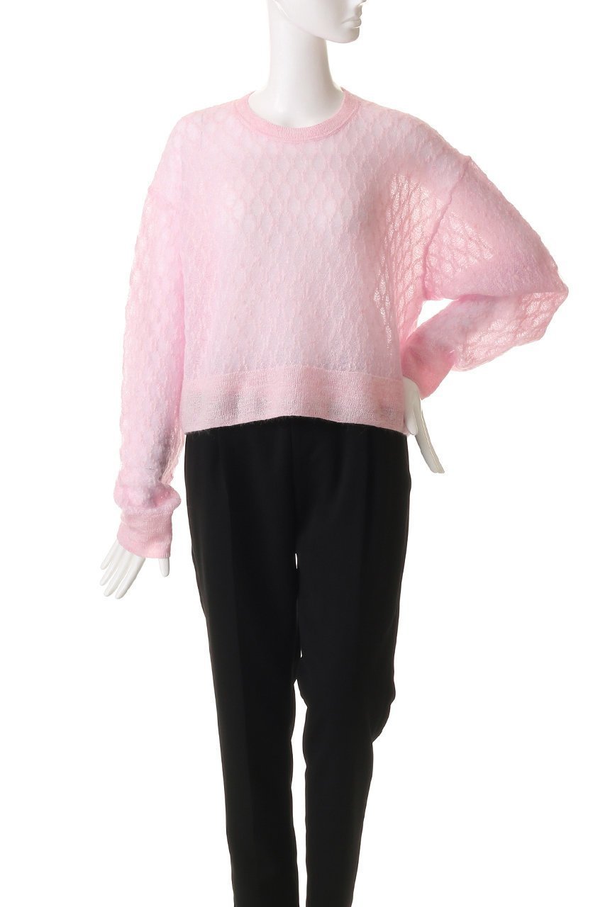 【ガリャルダガランテ/GALLARDAGALANTE】の【HERITANOVUM】シアーモヘヤジャガードニット 人気、トレンドファッション・服の通販 founy(ファニー) 　ファッション　Fashion　レディースファッション　Fashion for Women　トップス・カットソー　Cut & Sew Tops　ニット　Knit Tops & Sweaters　カジュアルプルオーバー・ニットトップス　Pullovers & Knit Tops / Casual Pullovers　おすすめ　Recommended / Our Picks　ショート　Short, Short Length　スウェット / スエット　Sweatshirt, Sweatwear　スタンダード　Standard, Basic　デニム　Denim, Jeans Material　other-2|ID: prp329100004717908 ipo3291000000035833973