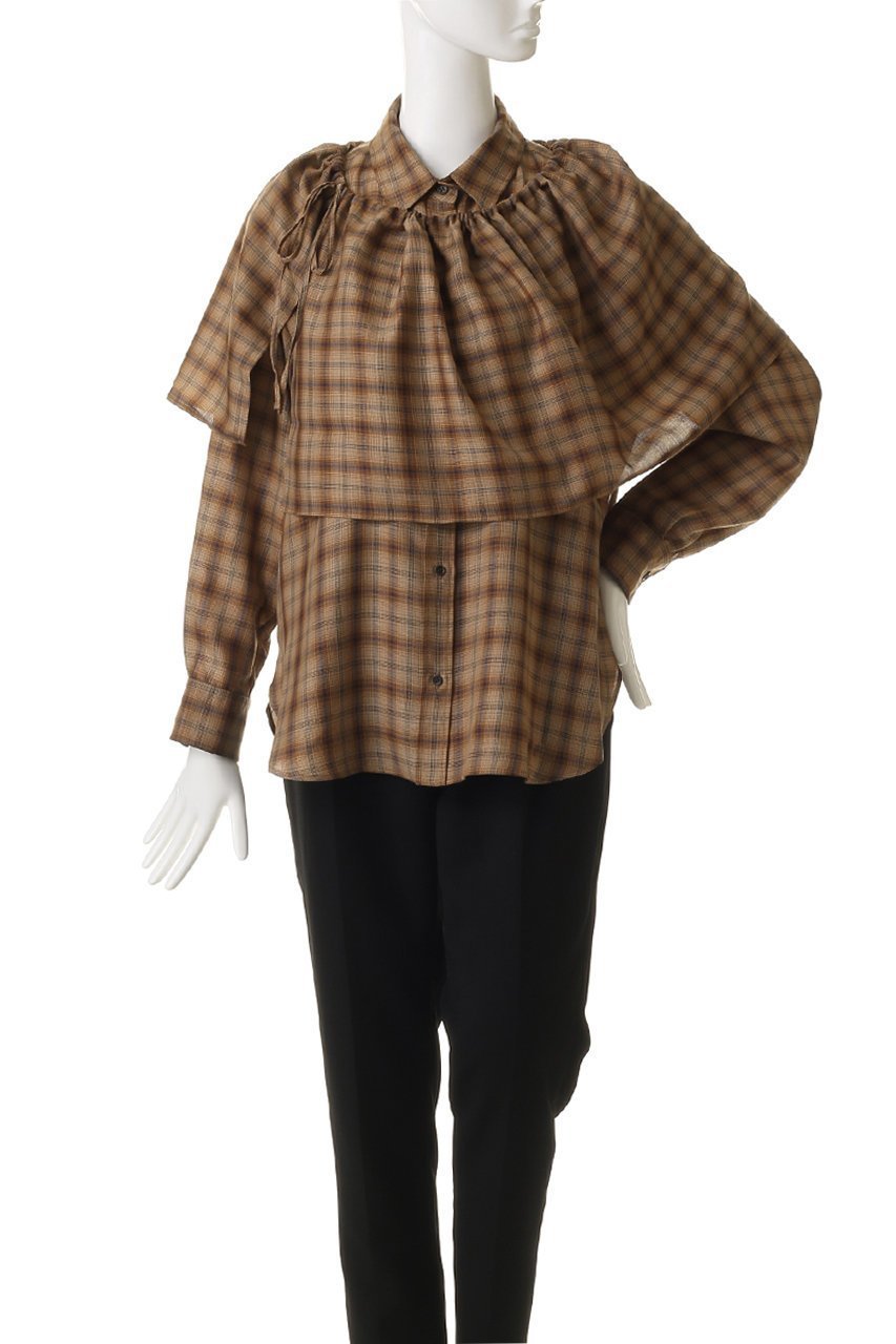 【ガリャルダガランテ/GALLARDAGALANTE】の【HERITANOVUM】ケープシャツ 人気、トレンドファッション・服の通販 founy(ファニー) 　ファッション　Fashion　レディースファッション　Fashion for Women　トップス・カットソー　Cut & Sew Tops　シャツ・ブラウス・オフィスカジュアル　Elegant Blouses & Button-Ups　スタンダード　Standard, Basic　スリーブ　Sleeve, Long Sleeve / Short Sleeve　ロング　Long, Long-Length　新作・新入荷　New Arrivals / New In　other-6|ID: prp329100004717912 ipo3291000000034090810