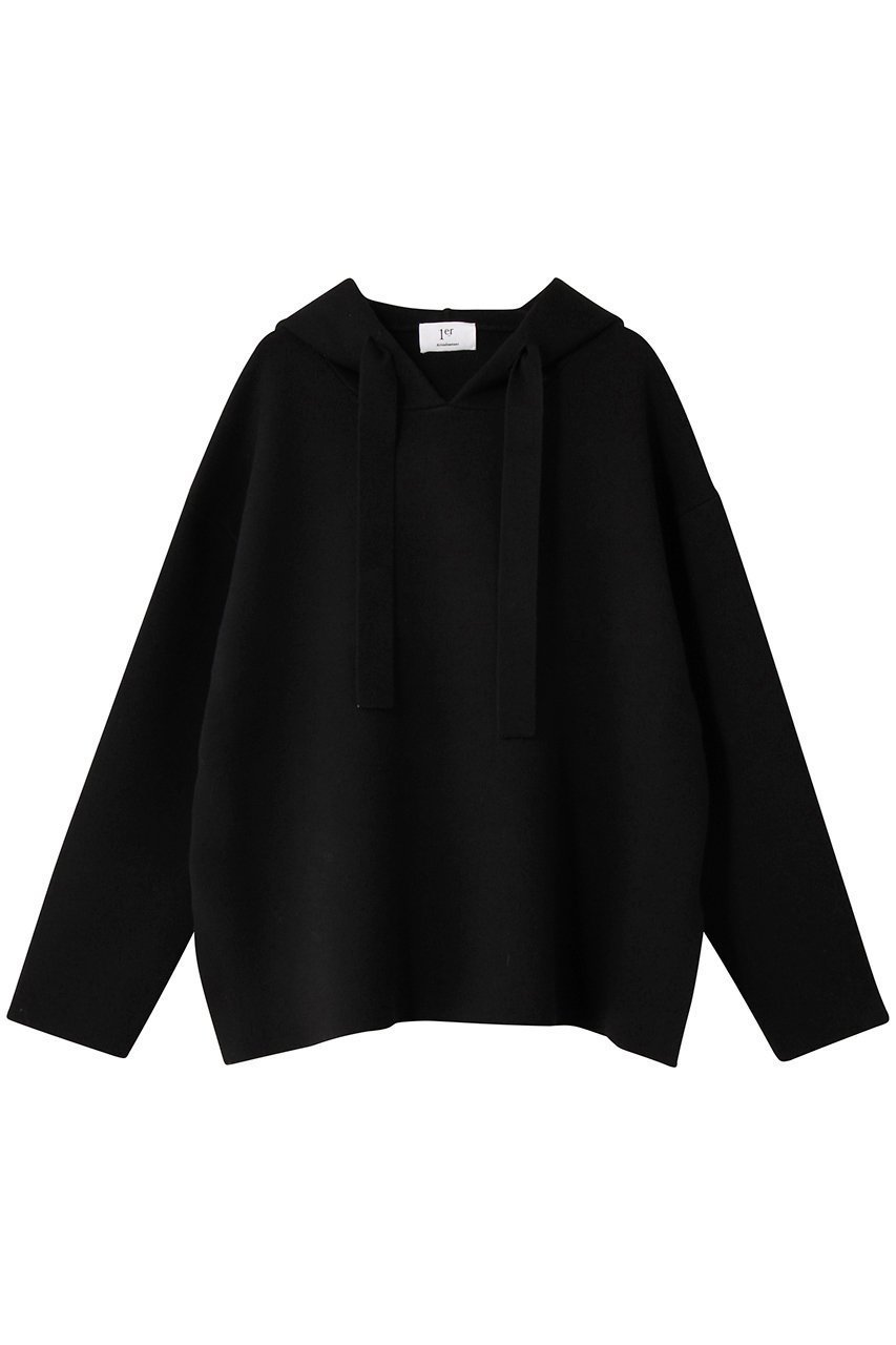 【プルミエ アロンディスモン/1er Arrondissement】のウールコットンスムースニットフーディー 人気、トレンドファッション・服の通販 founy(ファニー) 　ファッション　Fashion　レディースファッション　Fashion for Women　トップス・カットソー　Cut & Sew Tops　ニット　Knit Tops & Sweaters　レディースパーカー・カジュアルフーディー　Casual Hoodies & Sweatshirts　シンプル　Simple, Minimal　パーカー　Hoodie, Parka　フォルム　Silhouette, Form　エレガント 上品　Elegant　新作・新入荷　New Arrivals / New In　 other-1|ID: prp329100004717929 ipo3291000000034090919
