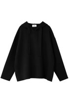 【プルミエ アロンディスモン/1er Arrondissement】のウールコットンスムースニットフーディー ブラック|ID: prp329100004717929 ipo3291000000034090920