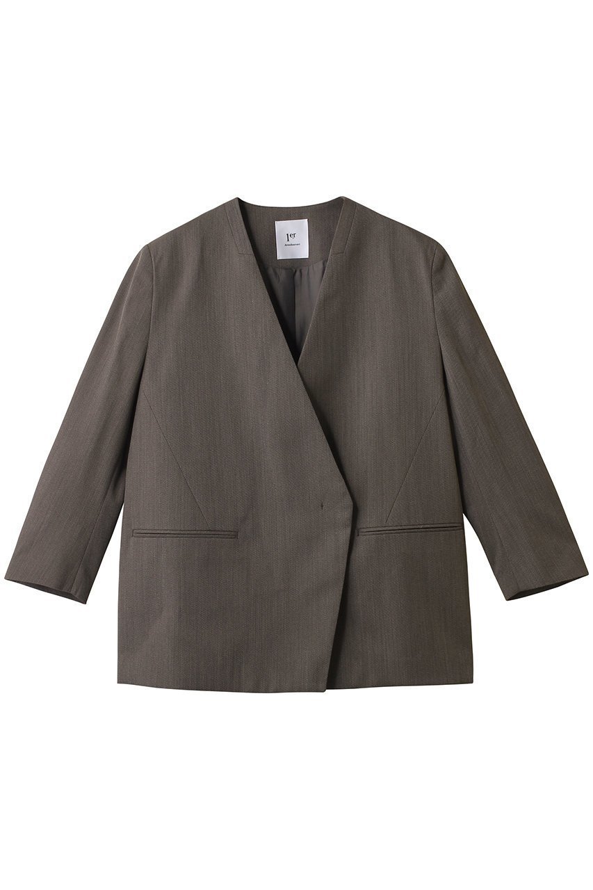 【プルミエ アロンディスモン/1er Arrondissement】の杢ツイルオーバーショルダージャケット 人気、トレンドファッション・服の通販 founy(ファニー) 　ファッション　Fashion　レディースファッション　Fashion for Women　アウター　Coat / Outerwear Collection　レディースジャケット・軽アウター　Jackets　ショルダー　Shoulder, Shoulder Strap　シンプル　Simple, Minimal　ジャケット　Jacket, Outerwear　ツイル　Twist, Twisted Detail　フォルム　Silhouette, Form　再入荷　Restock / Back in Stock　別注　Limited Edition, Custom Order　 other-1|ID: prp329100004717938 ipo3291000000035679063