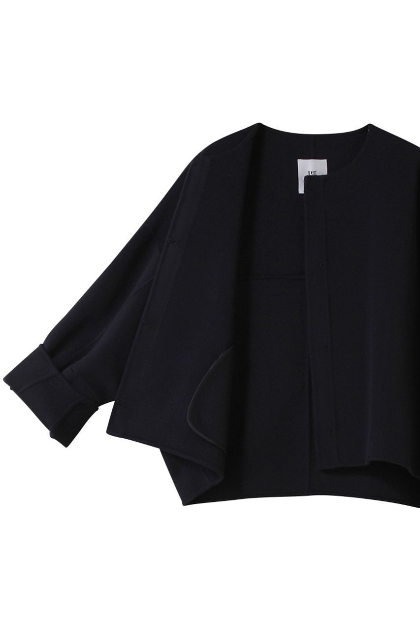 【プルミエ アロンディスモン/1er Arrondissement】のダブルビーバーコクーンショートコート 人気、トレンドファッション・服の通販 founy(ファニー) 　ファッション　Fashion　レディースファッション　Fashion for Women　アウター　Coat / Outerwear Collection　コート・ロングコート・ピーコート　Long Coats, Peacoats & More　コンパクト　Compact, Small Size　ショート　Short, Short Length　ジャケット　Jacket, Outerwear　モダン　Modern, Contemporary　other-6|ID: prp329100004717940 ipo3291000000035687625