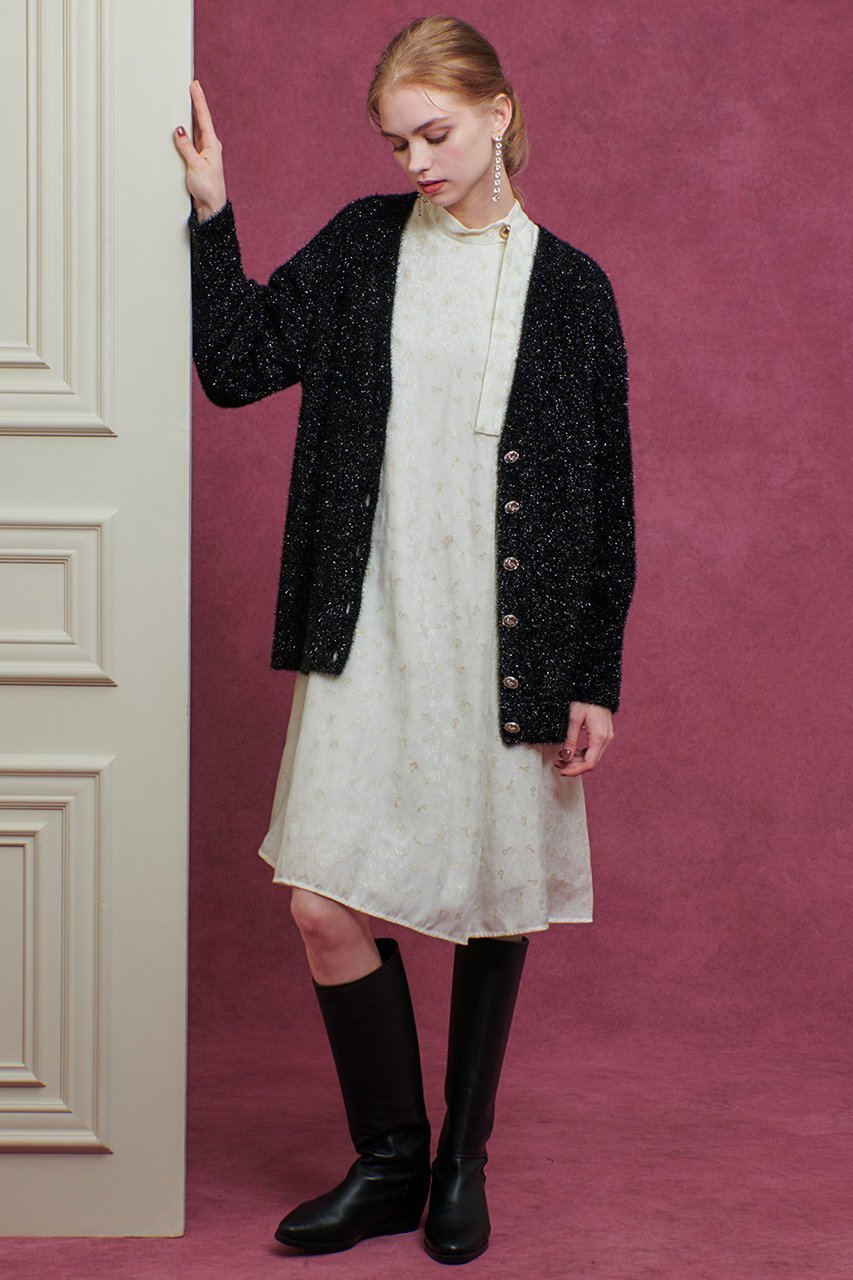 【アルアバイル/allureville】の【LOULOU WILLOUGHBY】フィルムラメミドルカーディガン 人気、トレンドファッション・服の通販 founy(ファニー) 　ファッション　Fashion　レディースファッション　Fashion for Women　トップス・カットソー　Cut & Sew Tops　ニット　Knit Tops & Sweaters　カーディガン・羽織り　Layered Style Cardigans　カフス　Cuff Design　カーディガン　Cardigan, Knitwear　ミドル　Middle Length, Mid Height　ロング　Long, Long-Length　新作・新入荷　New Arrivals / New In　other-6|ID: prp329100004717943 ipo3291000000034091023