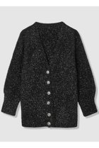 【アルアバイル/allureville】の【LOULOU WILLOUGHBY】フィルムラメミドルカーディガン ブラック|ID: prp329100004717943 ipo3291000000035971625