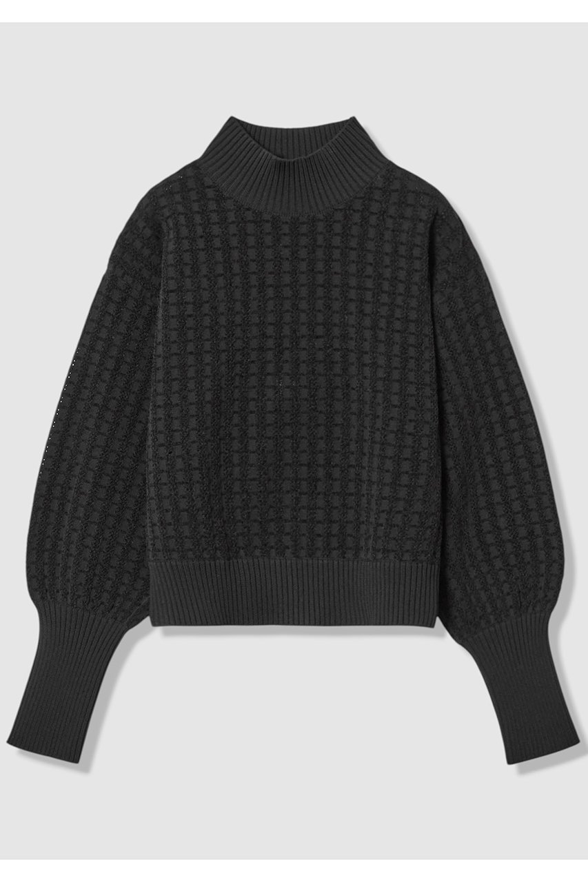 【アルアバイル/allureville】の【LOULOU WILLOUGHBY】ロングリブカフスモールプルオーバー インテリア・キッズ・メンズ・レディースファッション・服の通販 founy(ファニー) 　ファッション　Fashion　レディースファッション　Fashion for Women　トップス・カットソー　Cut & Sew Tops　ニット　Knit Tops & Sweaters　カジュアルプルオーバー・ニットトップス　Pullovers & Knit Tops / Casual Pullovers　モックネック　Mock Neck, Short Turtleneck　新作・新入荷　New Arrivals / New In　無地　Plain, Solid Color　A/W・秋冬　Autumn/Winter　ブラック|ID: prp329100004717944 ipo3291000000034091032