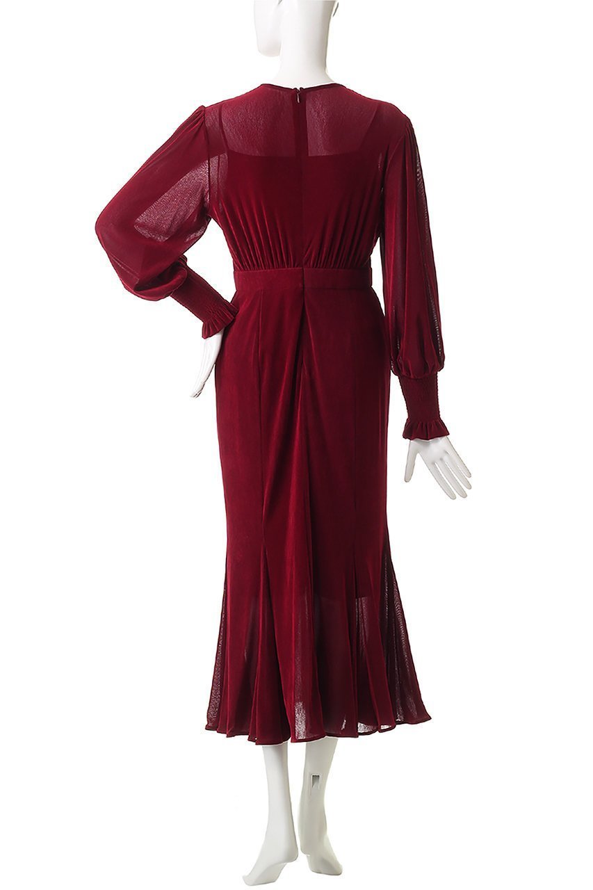 【アルアバイル/allureville】の【LOULOU WILLOUGHBY】チュールフロッキーマーメイドワンピース 人気、トレンドファッション・服の通販 founy(ファニー) ファッション Fashion レディースファッション Fashion for Women ワンピース Dresses チュニック Tunic Tops & Dresses なめらか Smooth, Silky Texture カフス Cuff Design クラシカル Classical, Vintage-Inspired クラシック Classic, Timeless Style シャーリング Shirring, Ruched チュニック Tunic, Long Top チュール Tulip, Tulip Motif ドレス Dress, One-Piece ベロア Velour, Soft Velvet マーメイド Mermaid, Fishtail Silhouette ロング Long, Long-Length エレガント 上品 Elegant other-7|ID: prp329100004717945 ipo3291000000034337242