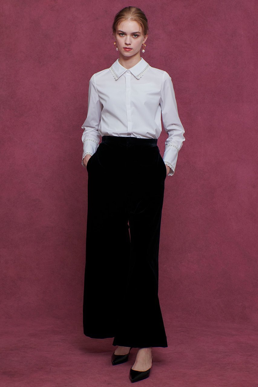 【アルアバイル/allureville】の【LOULOU WILLOUGHBY】トリアセベロアパンツ 人気、トレンドファッション・服の通販 founy(ファニー) 　ファッション　Fashion　レディースファッション　Fashion for Women　パンツ　Pants & Trousers　なめらか　Smooth, Silky Texture　シンプル　Simple, Minimal　ベロア　Velour, Soft Velvet　新作・新入荷　New Arrivals / New In　other-5|ID: prp329100004717946 ipo3291000000034091061