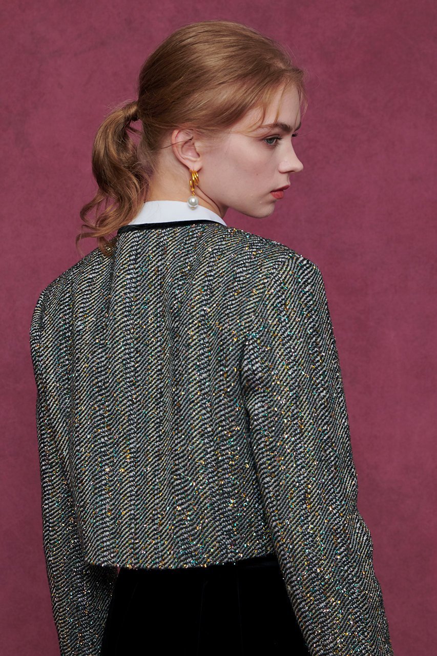 【アルアバイル/allureville】の【LOULOU WILLOUGHBY】LINTONラメツイードショートジャケット 人気、トレンドファッション・服の通販 founy(ファニー) 　ファッション　Fashion　レディースファッション　Fashion for Women　アウター　Coat / Outerwear Collection　レディースジャケット・軽アウター　Jackets　おすすめ　Recommended / Our Picks　ショート　Short, Short Length　ジャケット　Jacket, Outerwear　セットアップ　Set-Up, Coordinated Outfit　ツイード　Twill, Twill Weave　バランス　Balance, Style Balance　エレガント 上品　Elegant　other-7|ID: prp329100004717947 ipo3291000000035834144