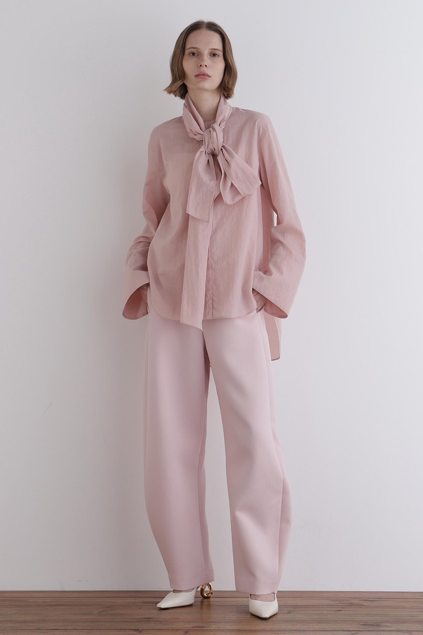 【ル フィル/LE PHIL】のコンパクトナイロンボウタイブラウス 人気、トレンドファッション・服の通販 founy(ファニー) 　ファッション　Fashion　レディースファッション　Fashion for Women　トップス・カットソー　Cut & Sew Tops　シャツ・ブラウス・オフィスカジュアル　Elegant Blouses & Button-Ups　おすすめ　Recommended / Our Picks　シンプル　Simple, Minimal　スリーブ　Sleeve, Long Sleeve / Short Sleeve　セットアップ　Set-Up, Coordinated Outfit　タフタ　Taffeta, Structured Fabric　ボトム　Bottoms, Lower Wear　ロング　Long, Long-Length　今季　This Season, Current Season　新作・新入荷　New Arrivals / New In　other-3|ID: prp329100004717952 ipo3291000000034826216